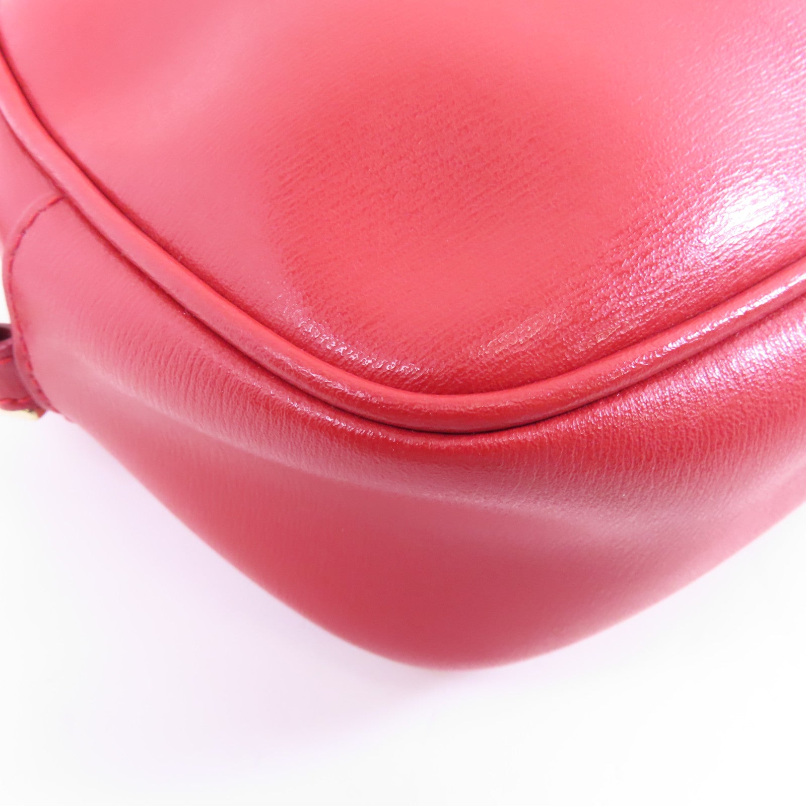 Salvatore Ferragamo 牛皮皮革Shoulder Bag金扣肩背袋紅色