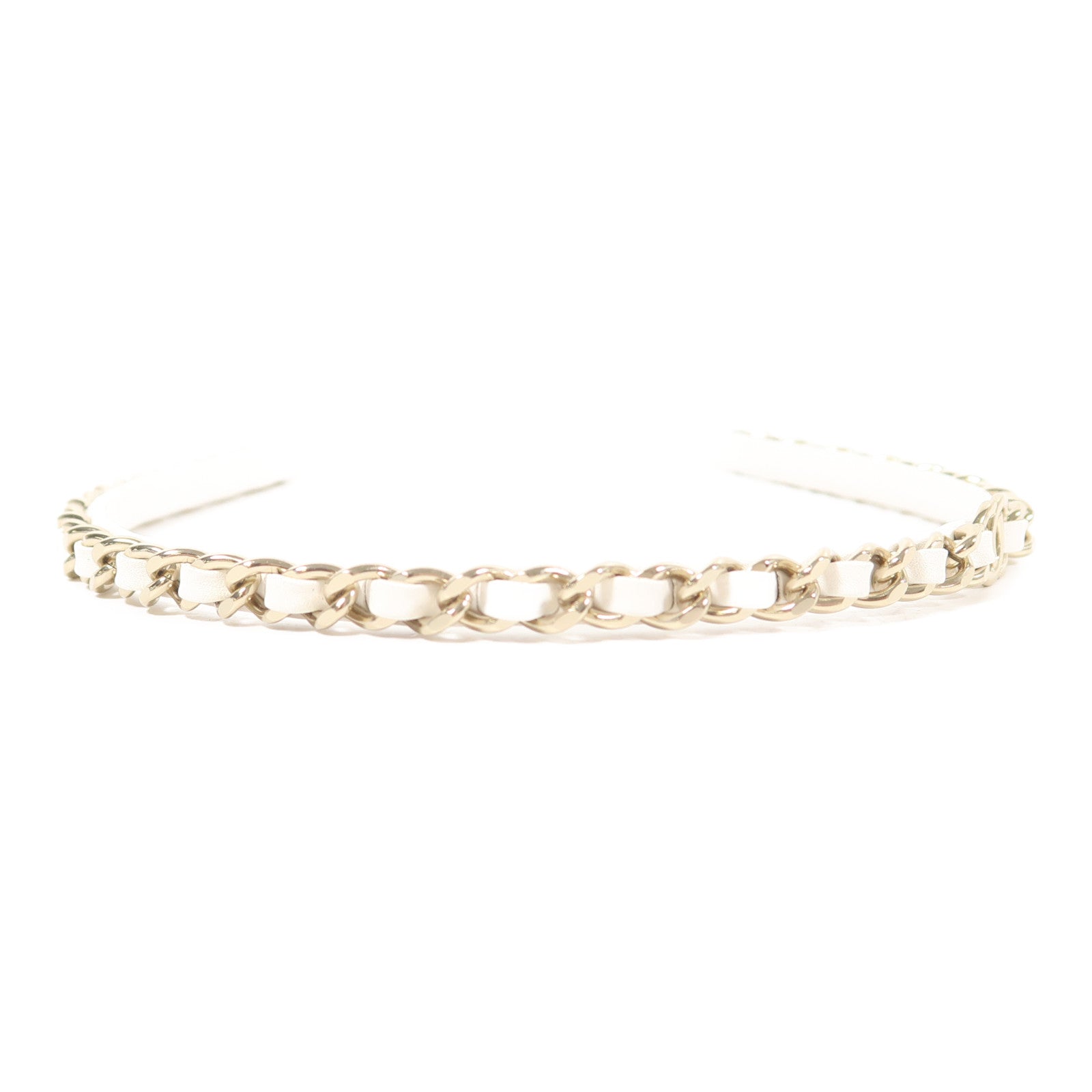 CHANEL 【激減優惠】皮革/金屬Hairband髮飾