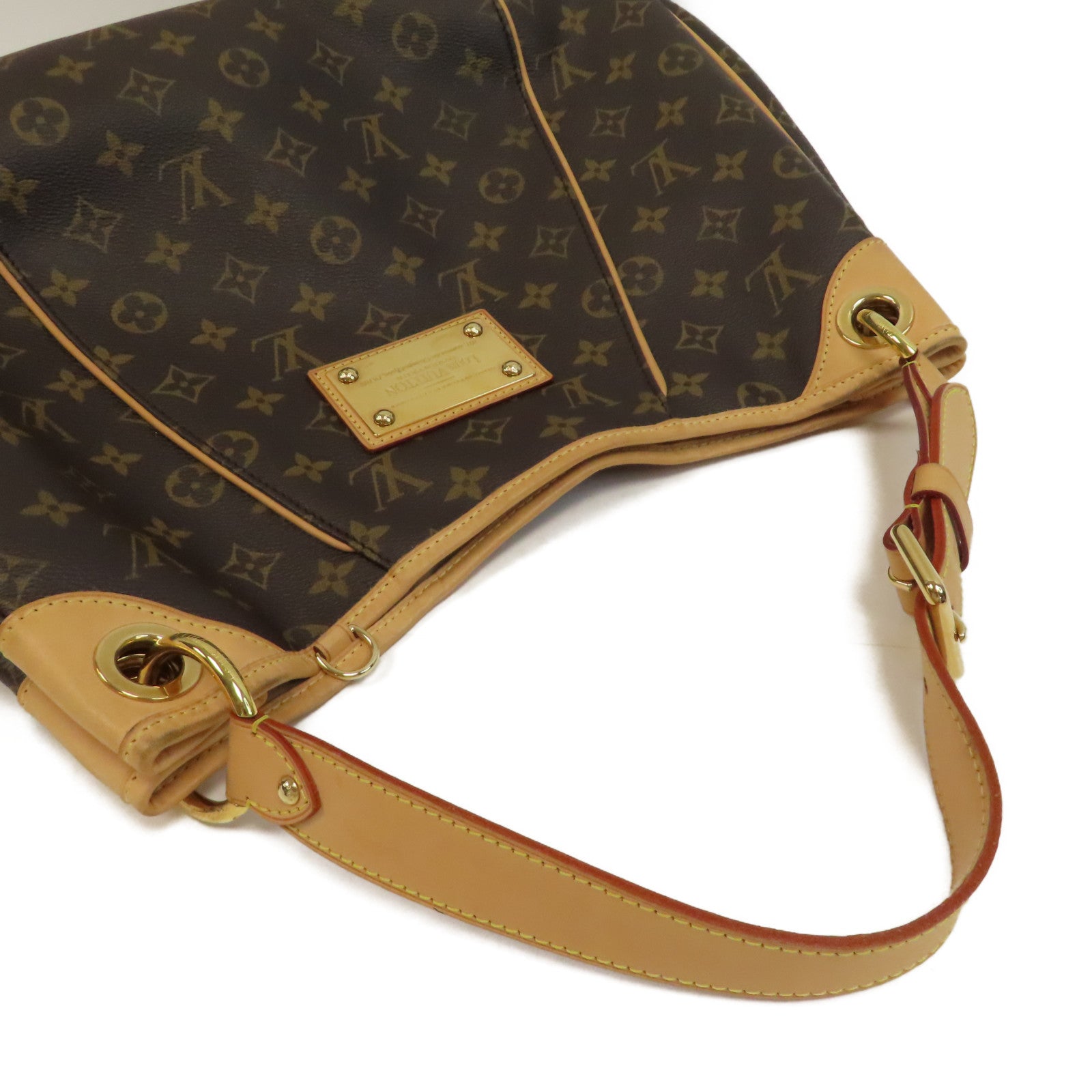 LOUIS VUITTON Monogram Galliera PM金扣肩背袋啡色