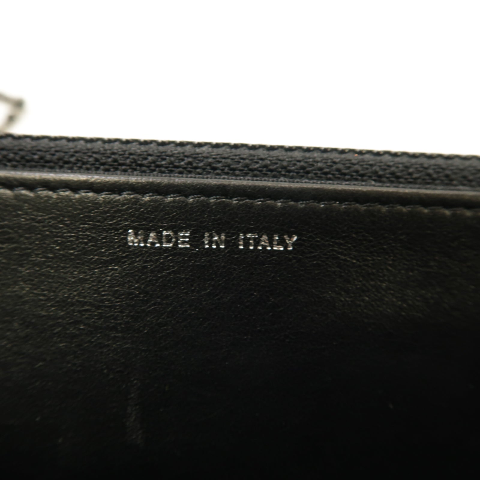CHANEL 羊皮皮革Wallet On Chain Shoulder Bag銀扣鏈帶肩背袋黑色