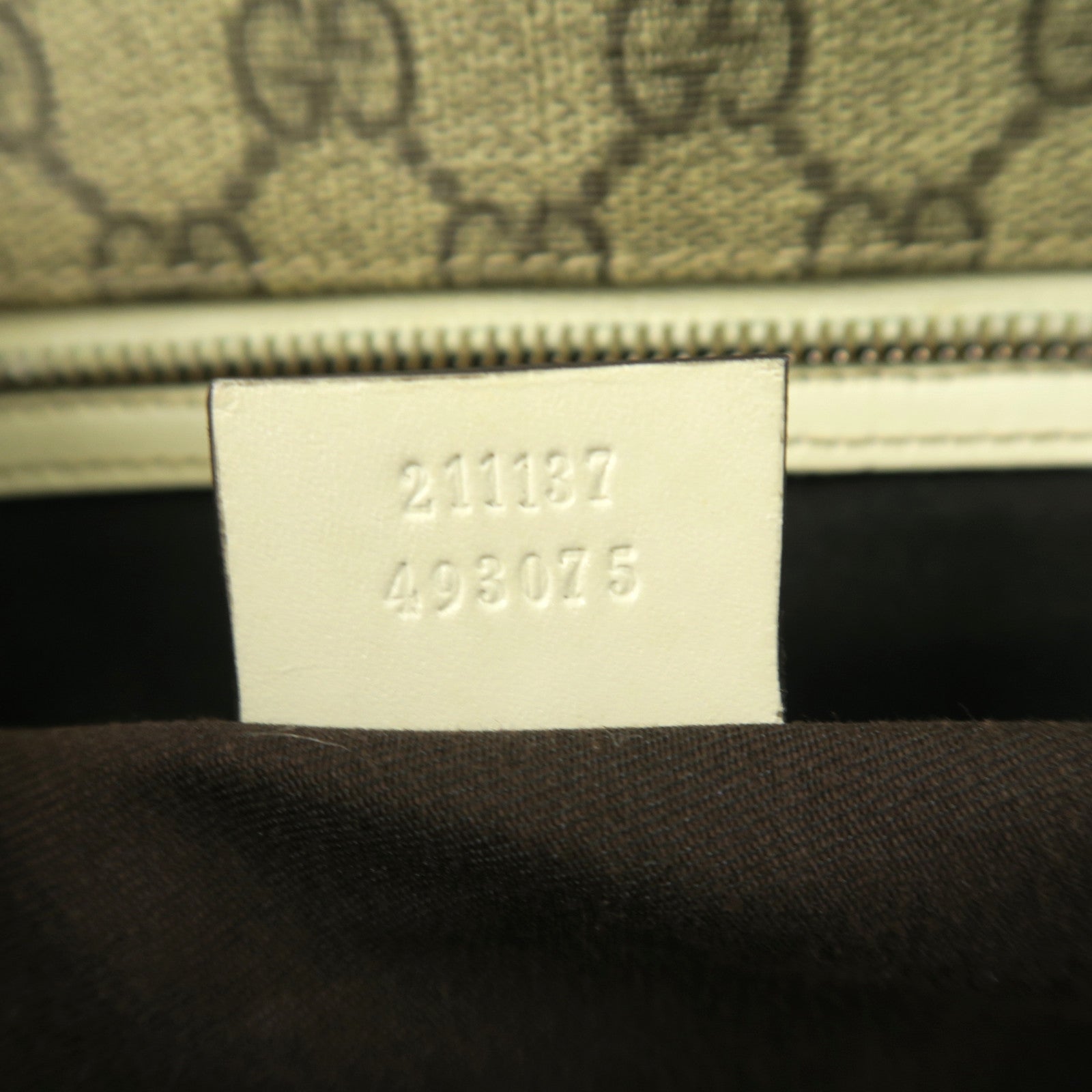 GUCCI 【激減優惠】塗層帆布Tote Bag銀扣手挽袋啡色