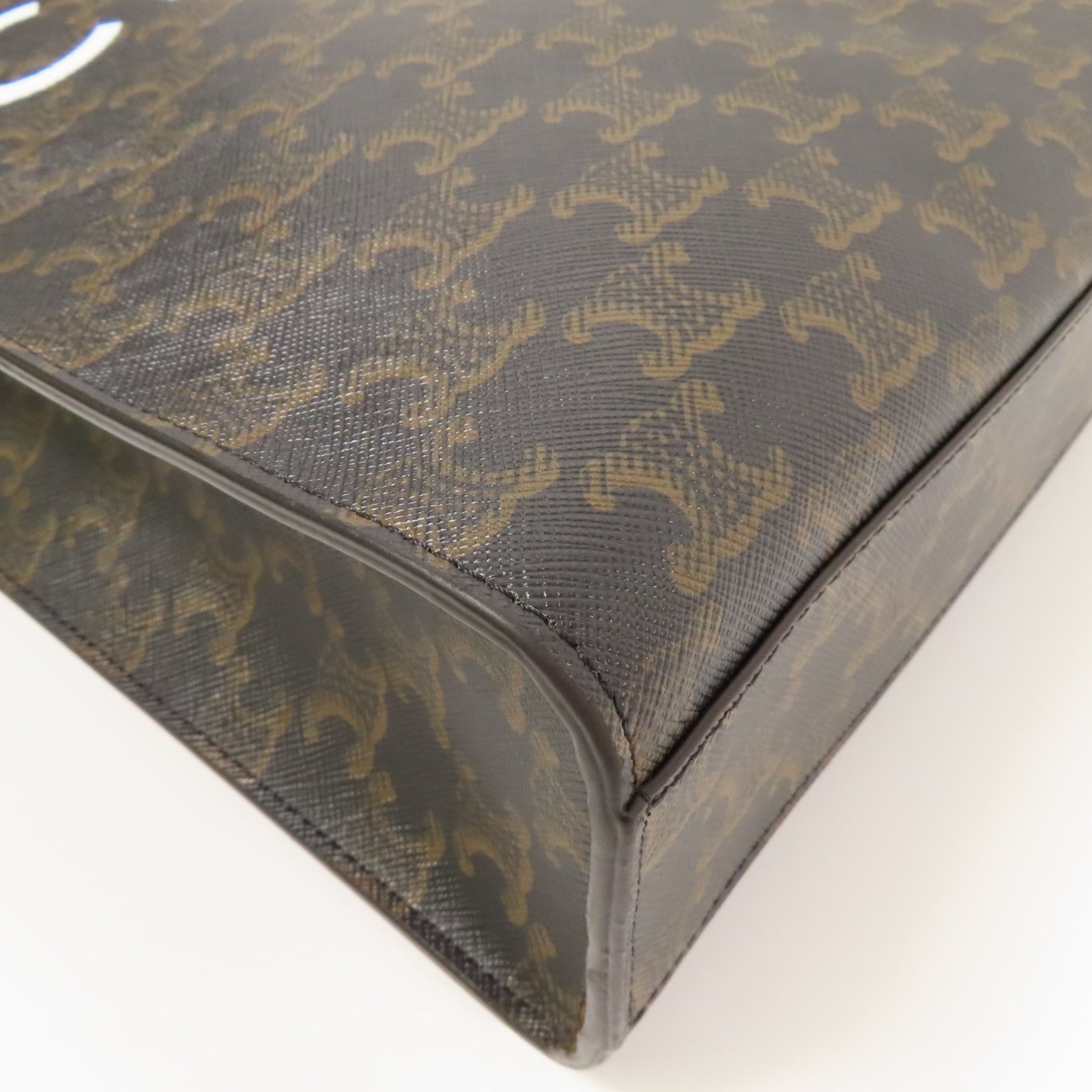 CELINE 塗層帆布Small Cabas Vertical 金扣手挽肩背兩用袋