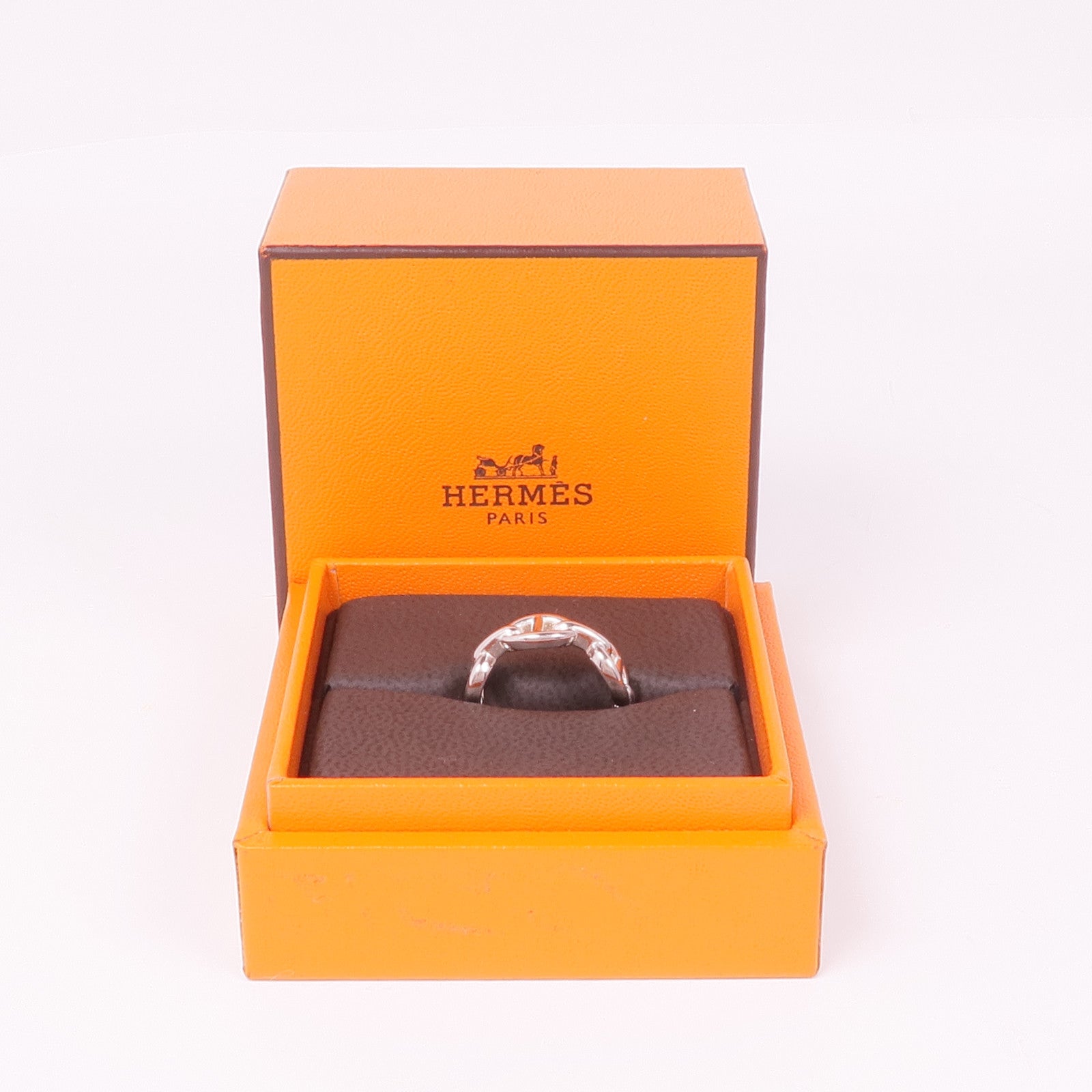 HERMES 925純銀Chaine d'Ancre Ring戒指Hermes#50/US#5.25