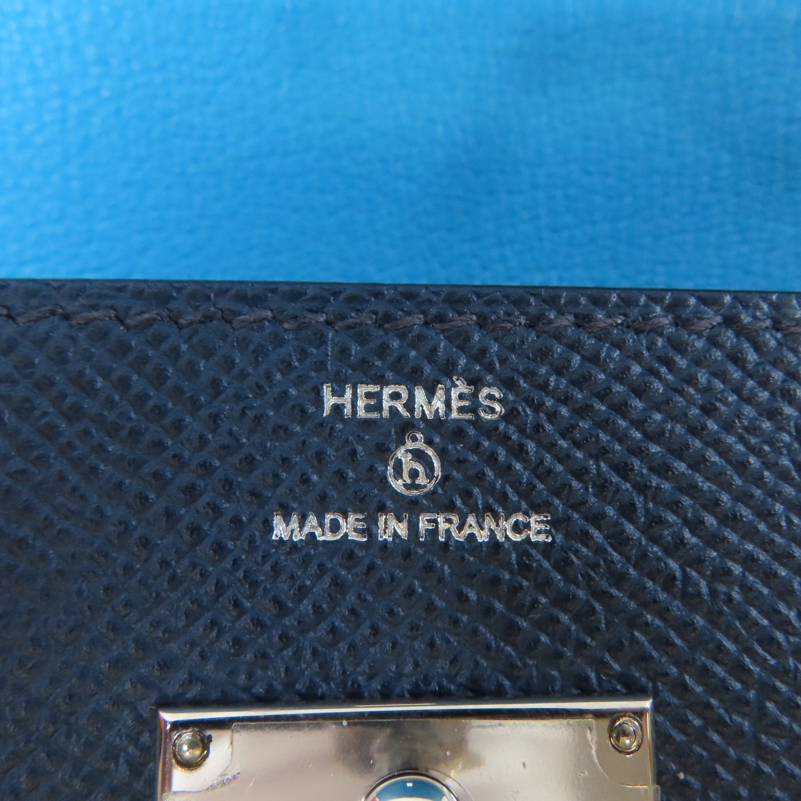 HERMES 【激減優惠】Epsom皮革Domino Set銀扣多米諾骨牌套裝藍色