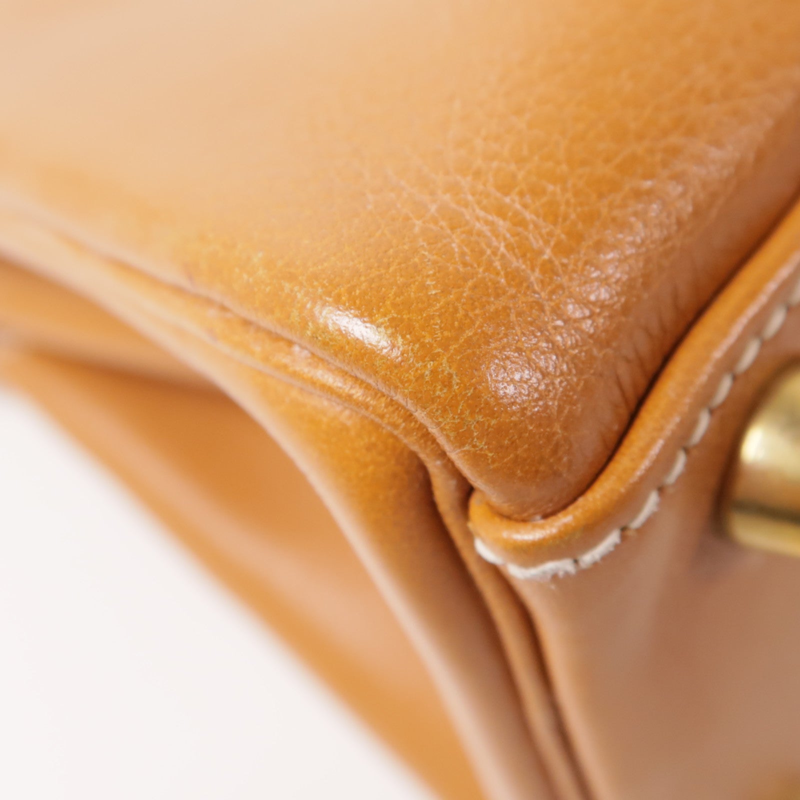 HERMES GHW Kelly Mini 2 Way Shoulder Bag Handbag Gulliver Leather Gold