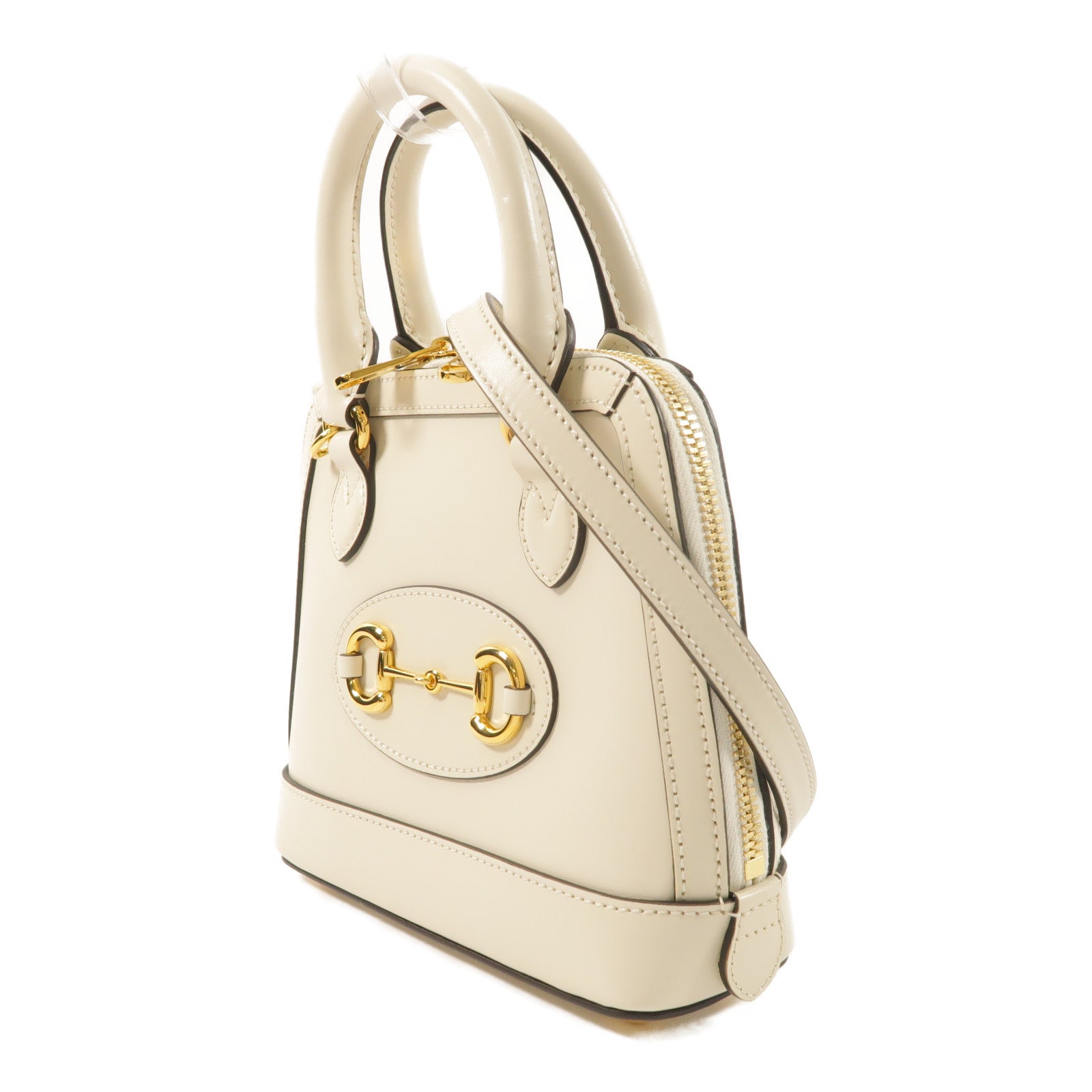 GUCCI 牛皮皮革Horsebit 1955手挽肩背兩用袋