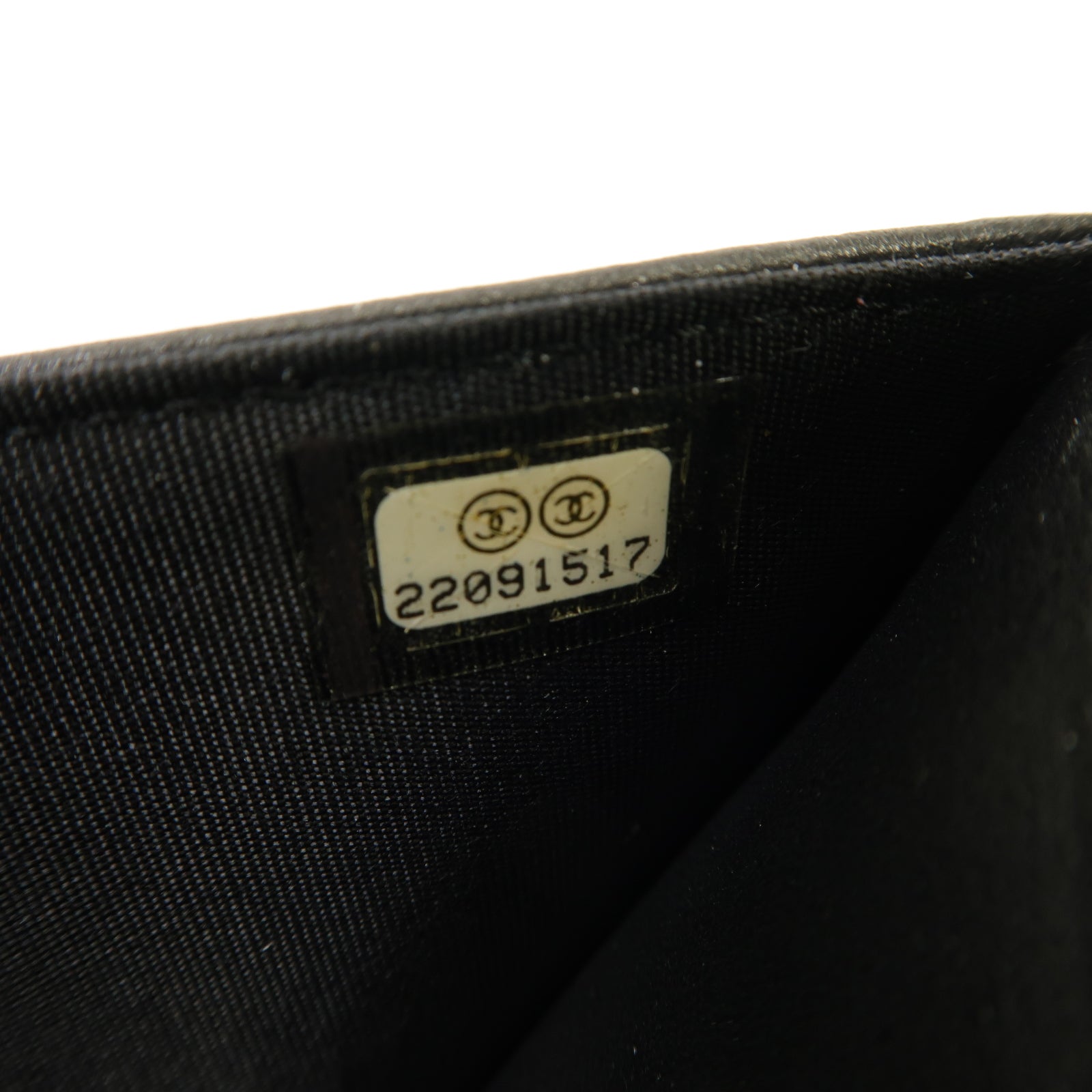 CHANEL 羊皮皮革Wallet On Chain Shoulder Bag銀扣鏈帶肩背袋黑色