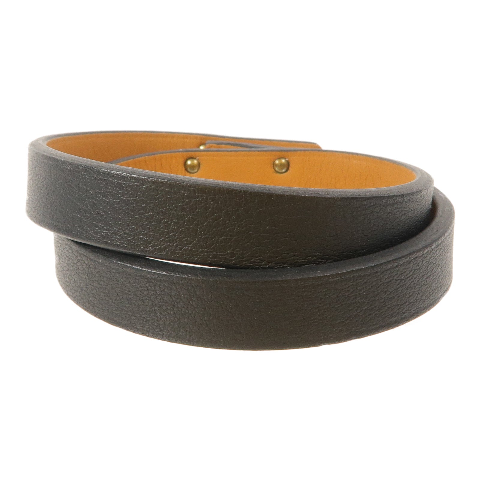 HERMES Swift皮革Mini Kelly Double Tour Bracelet手環Noir