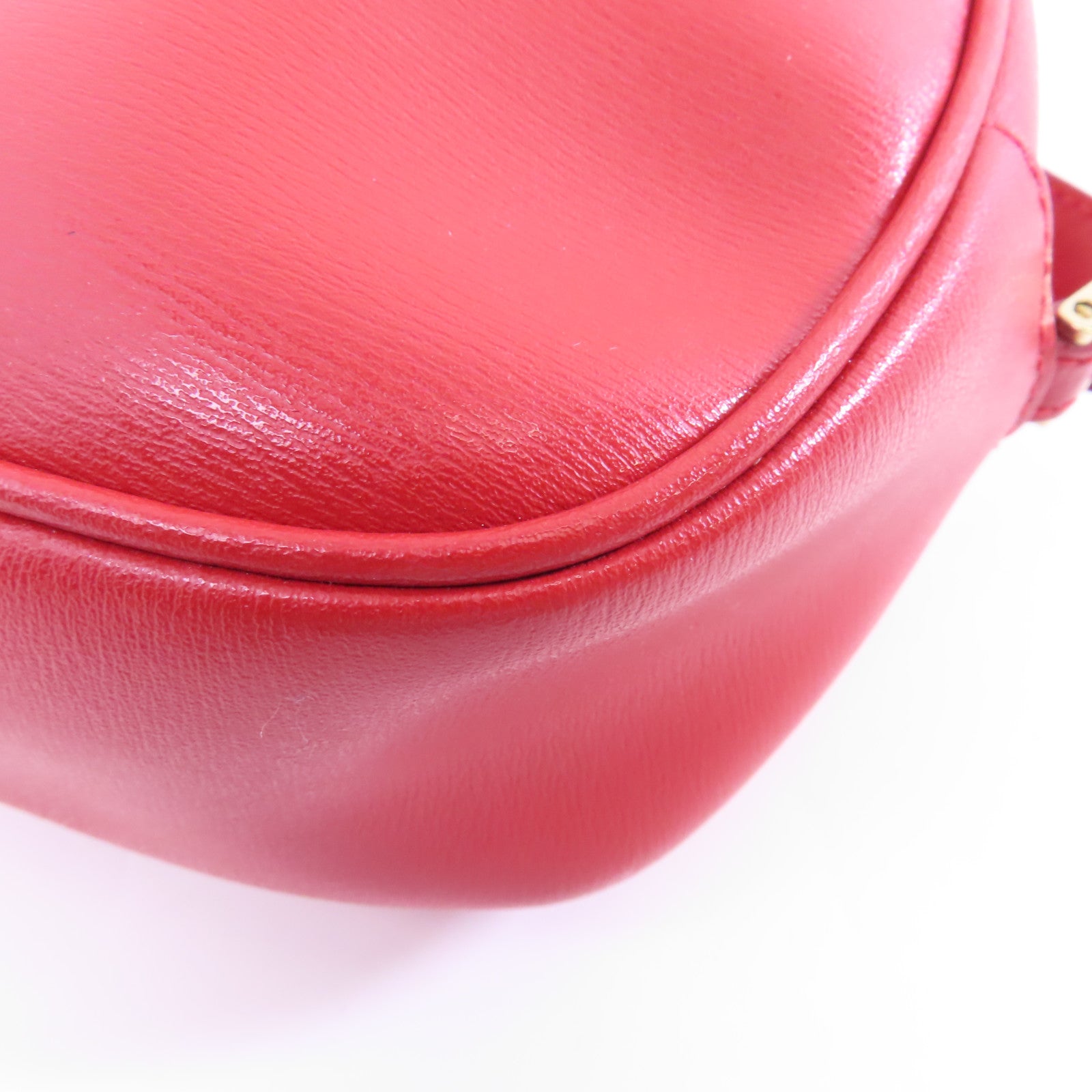 Salvatore Ferragamo 牛皮皮革Shoulder Bag金扣肩背袋紅色