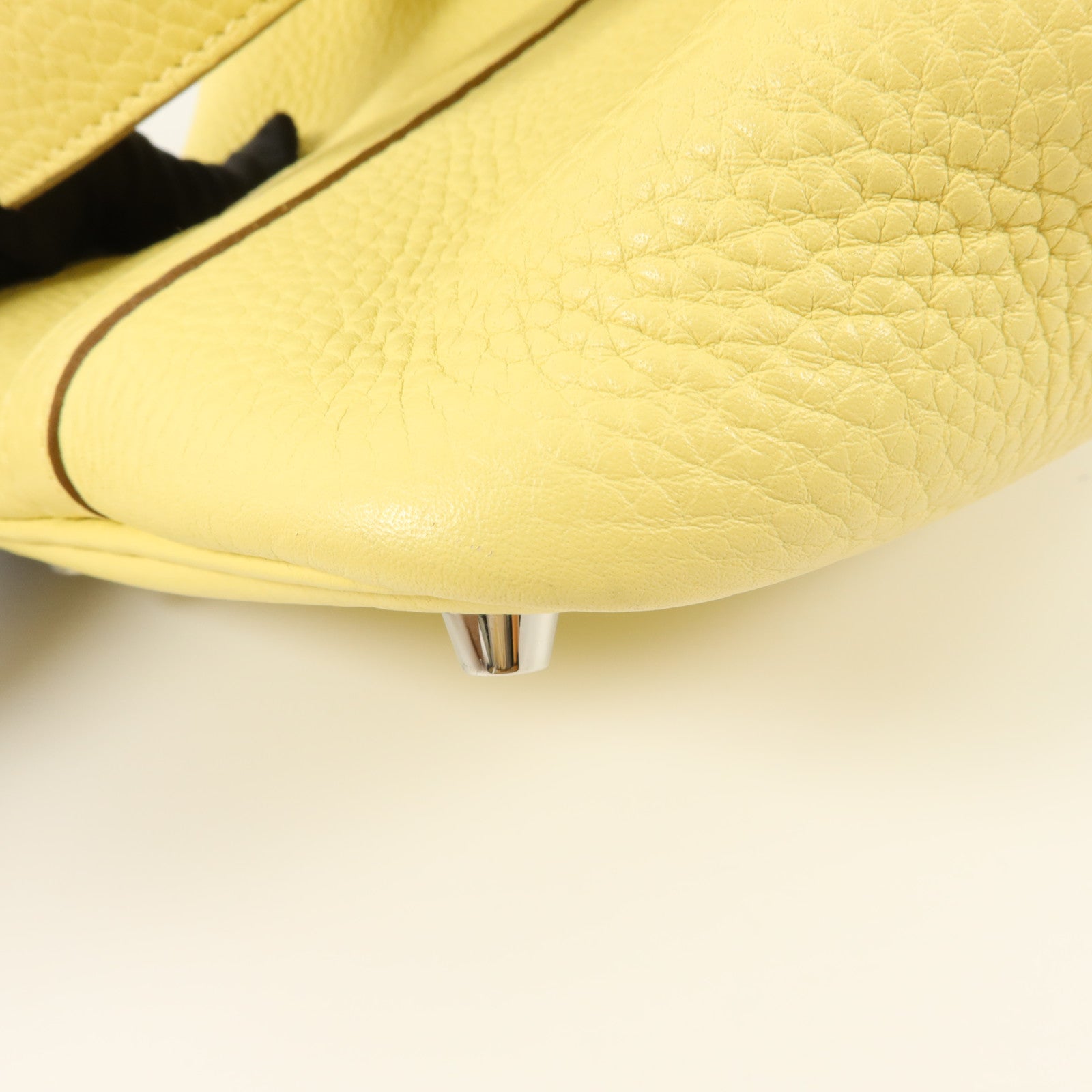 HERMES Clemence皮革Picotin PM手挽袋Jaune Poussin