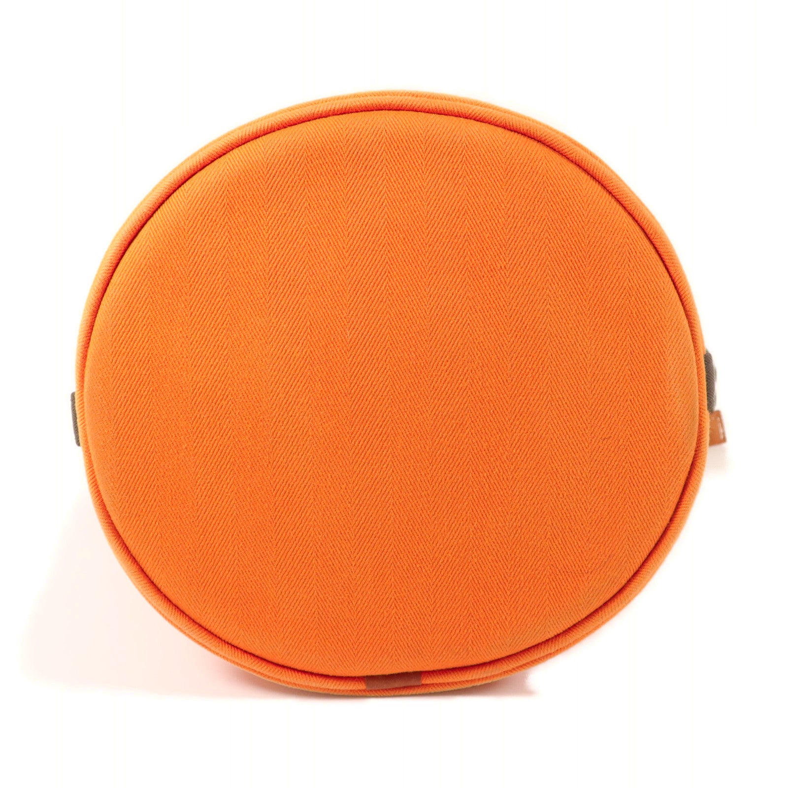 HERMES Toile Sac De Pansage Grooming Bucket Bag肩背袋Orange
