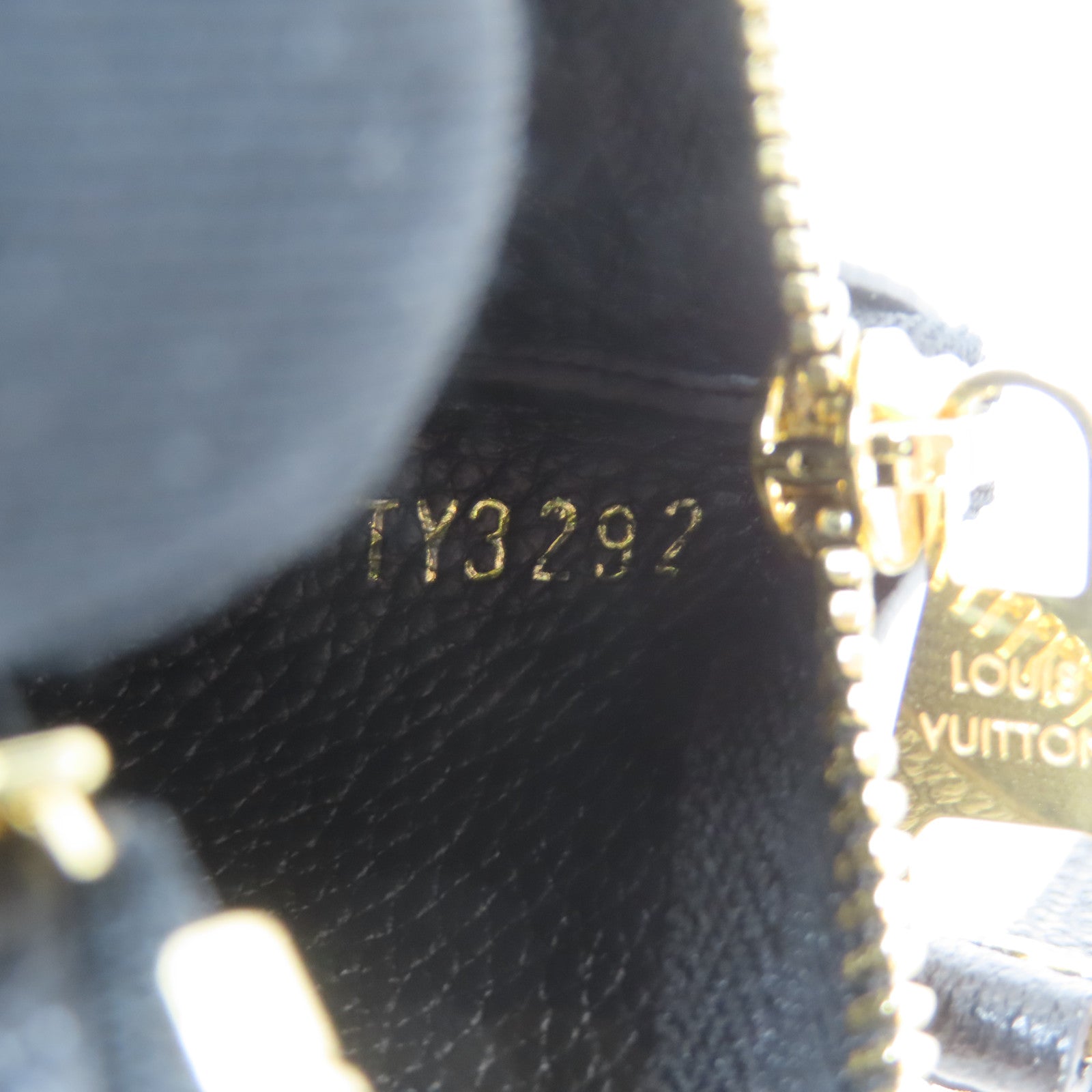 LOUIS VUITTON Monogram Empreinte Coin Case金扣零錢包黑色