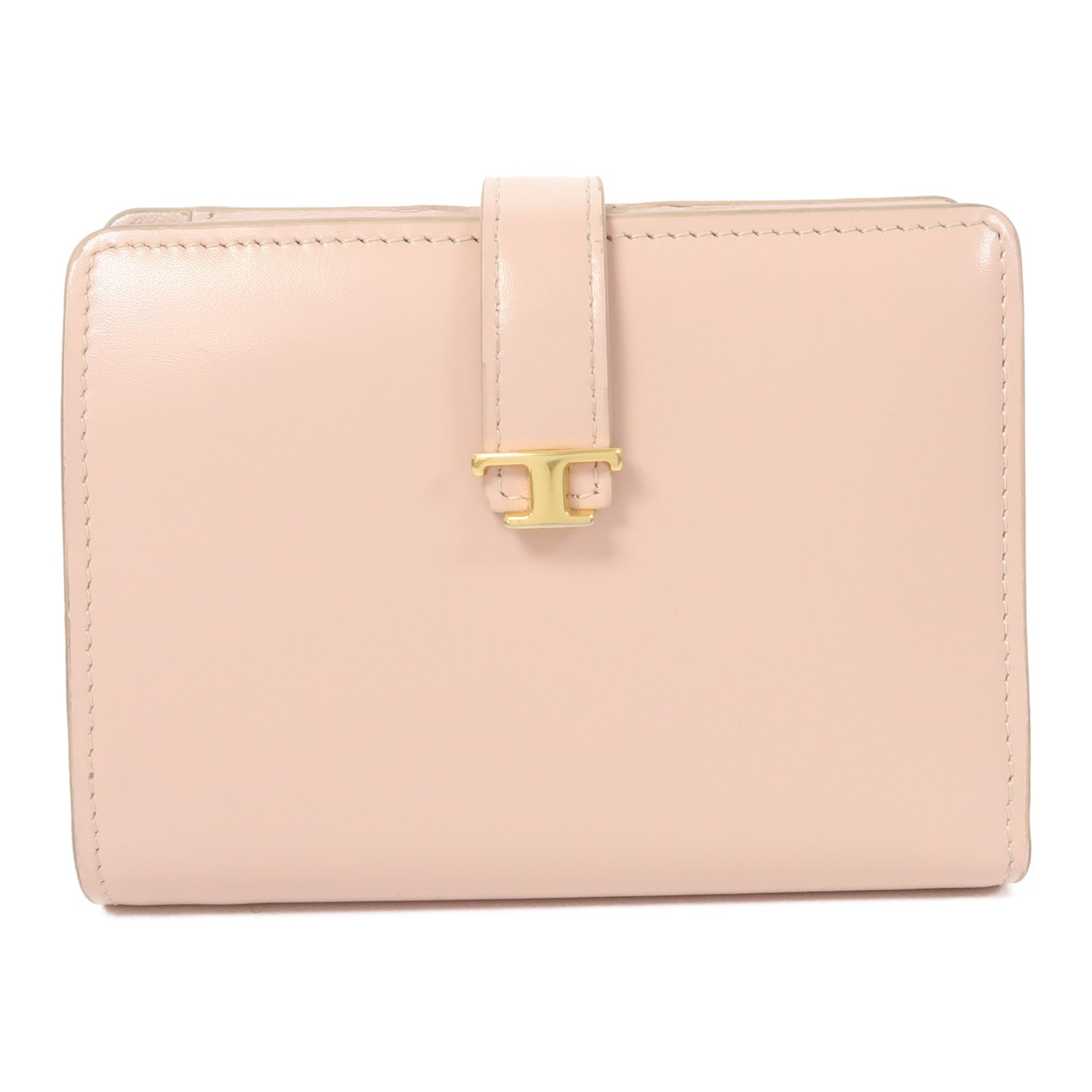 TOD'S 【激減優惠】牛皮皮革Wallet金扣錢包粉紅色
