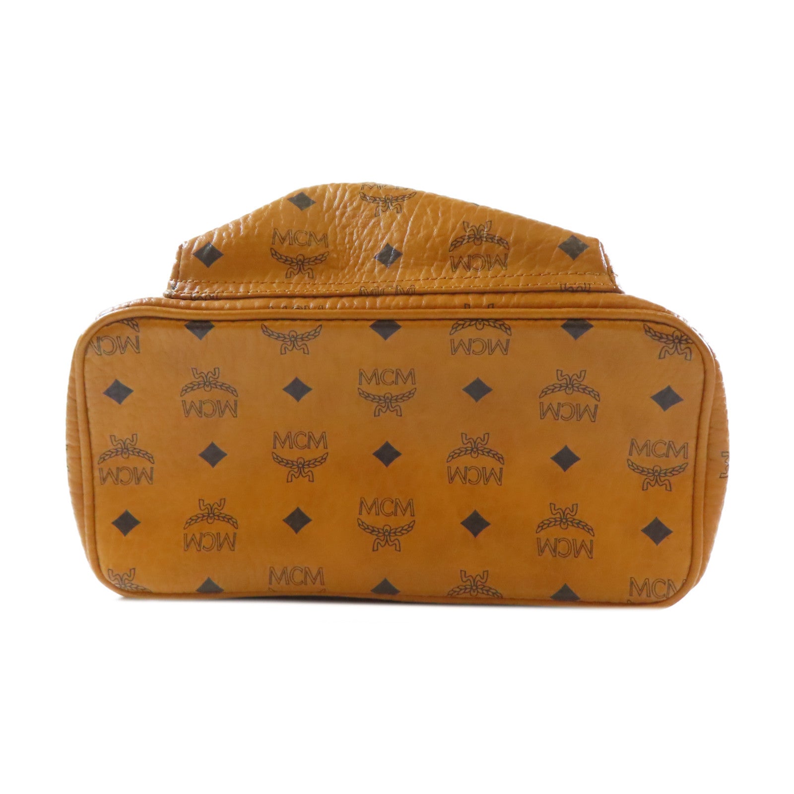 MCM 牛皮皮革Backpack金扣背包啡色