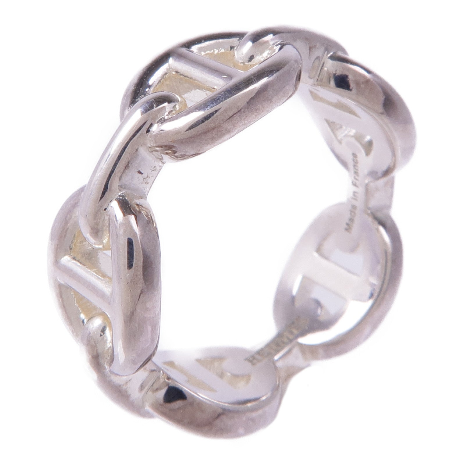 HERMES 925純銀Chaine d'Ancre Ring戒指Hermes#50/US#5.25