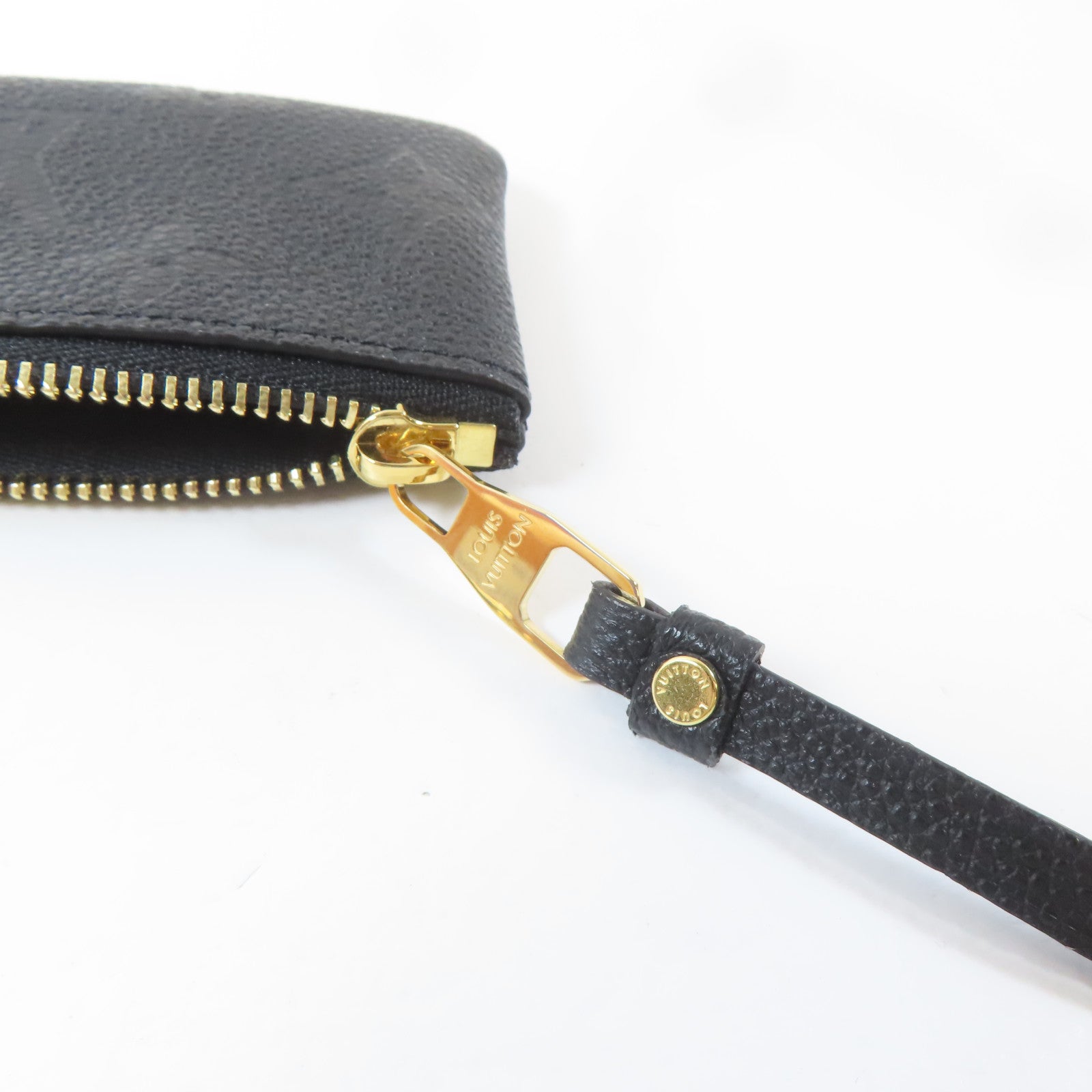 LOUIS VUITTON Monogram Empreinte Coin Case金扣零錢包黑色