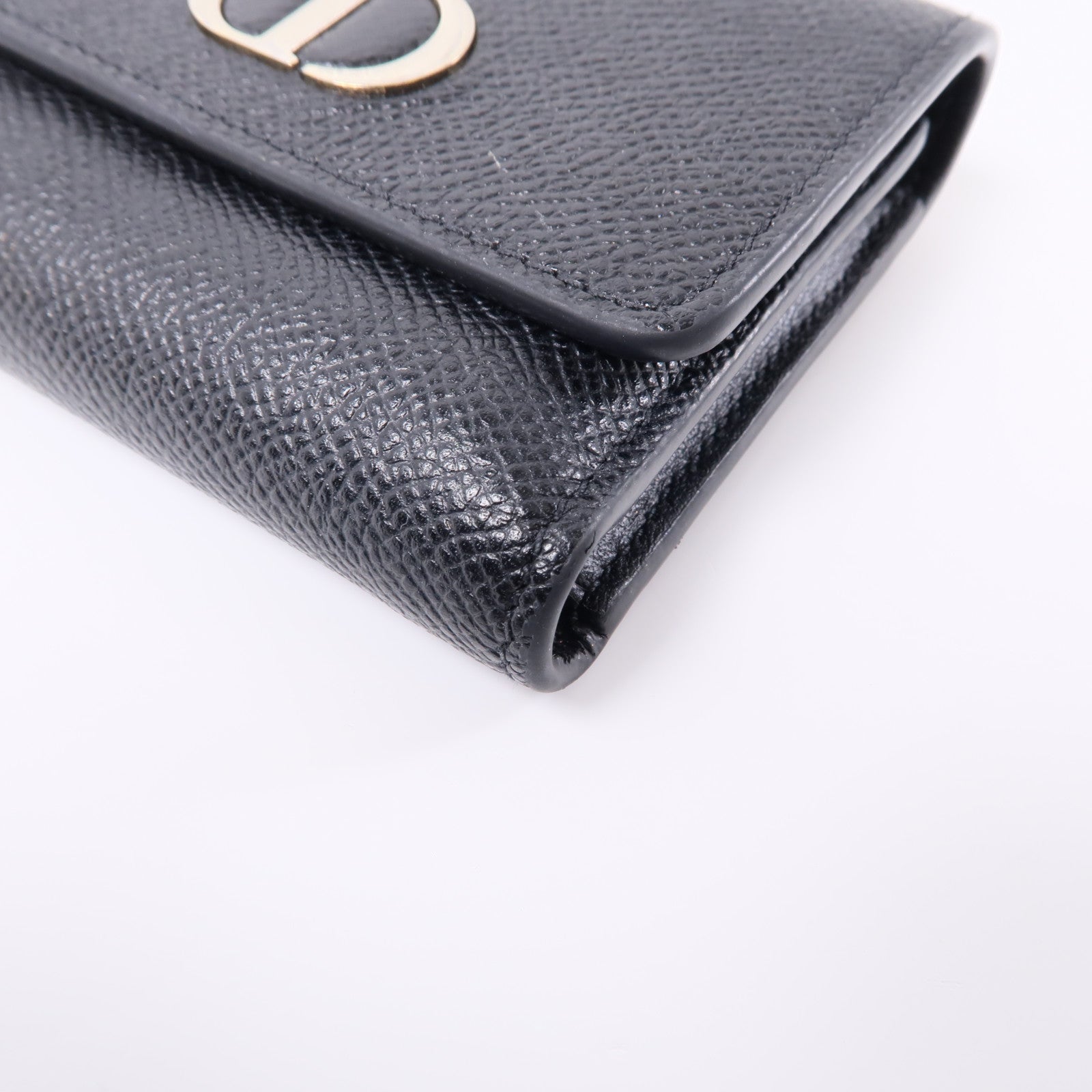 Dior 牛皮皮革Wallet金扣錢包黑色