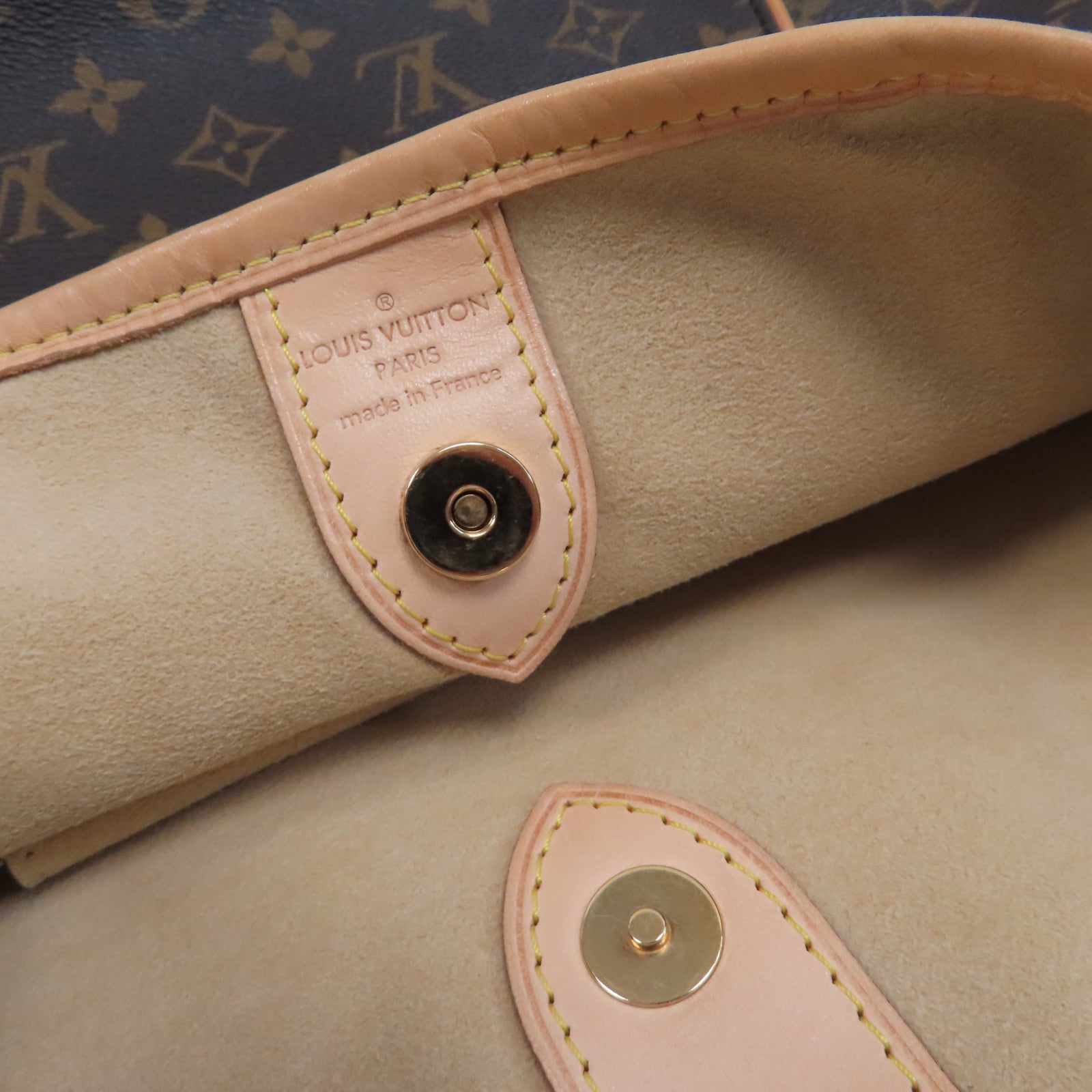 LOUIS VUITTON Monogram Galliera PM金扣肩背袋啡色