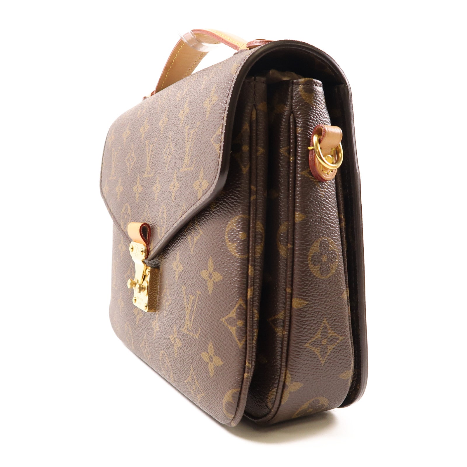 LOUIS VUITTON Monogram Pochette Metis MM金扣手挽肩背兩用袋棕色