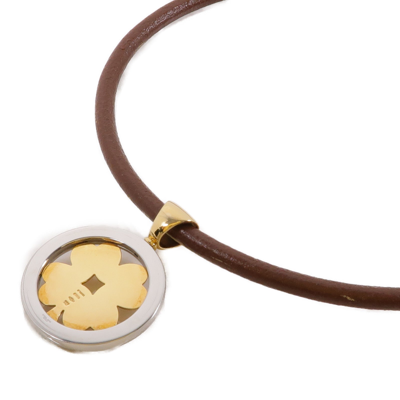 BVLGARI 18K黃金/不鏽鋼Tondo Clover Necklace項鍊