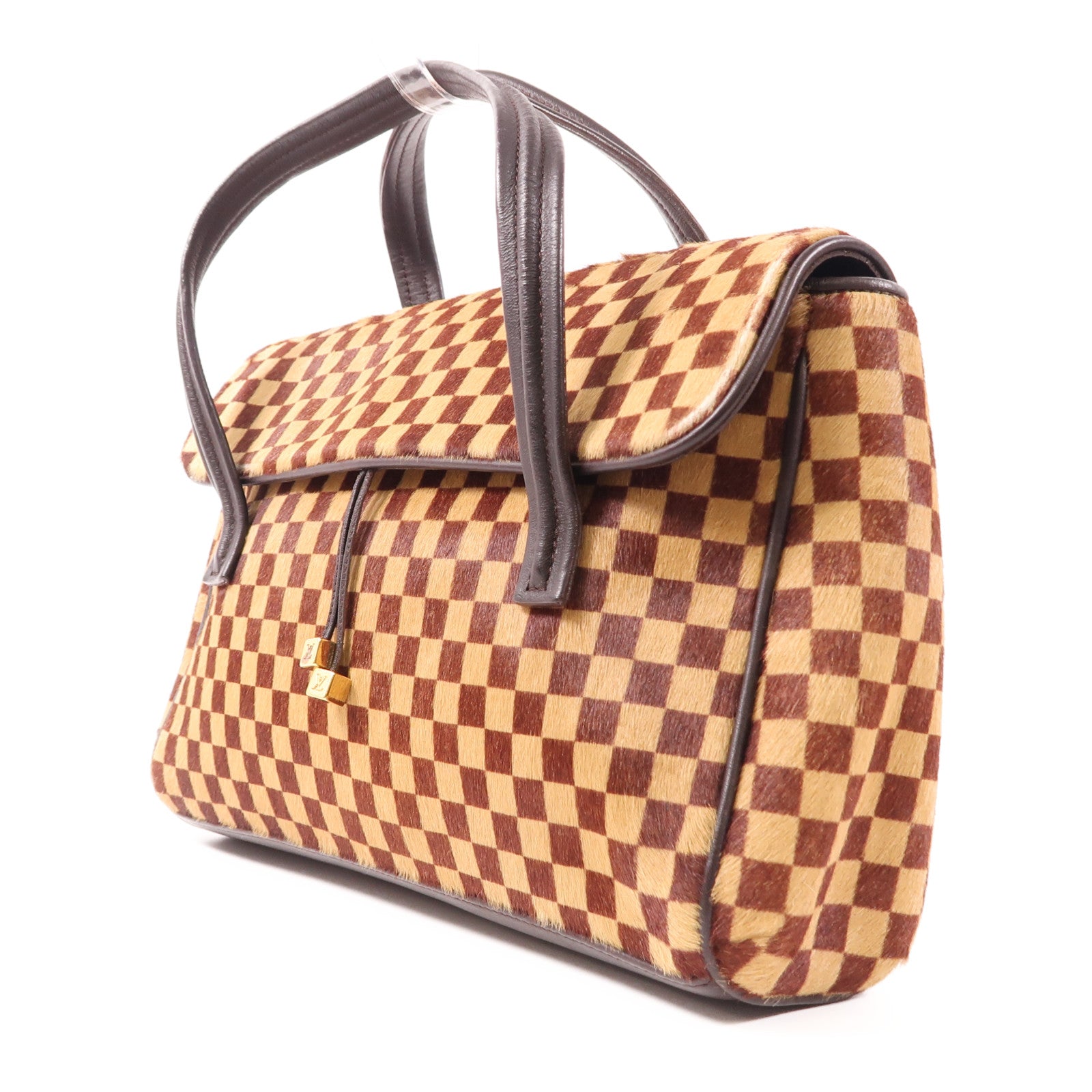 LOUIS VUITTON Damier Sauvage Lionne金扣手挽袋
