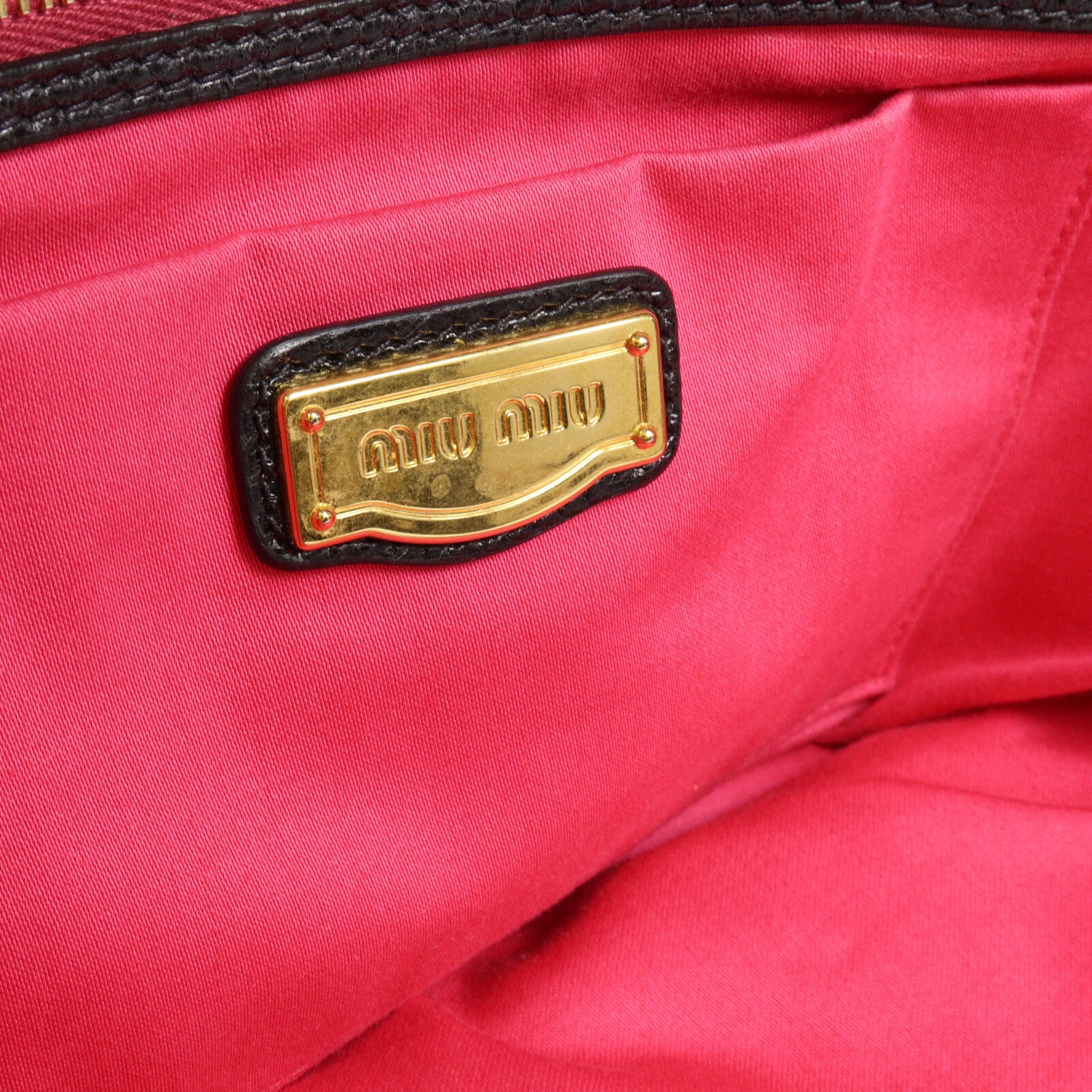 Miu Miu 牛皮皮革Vitello Lux Charm手挽肩背兩用袋