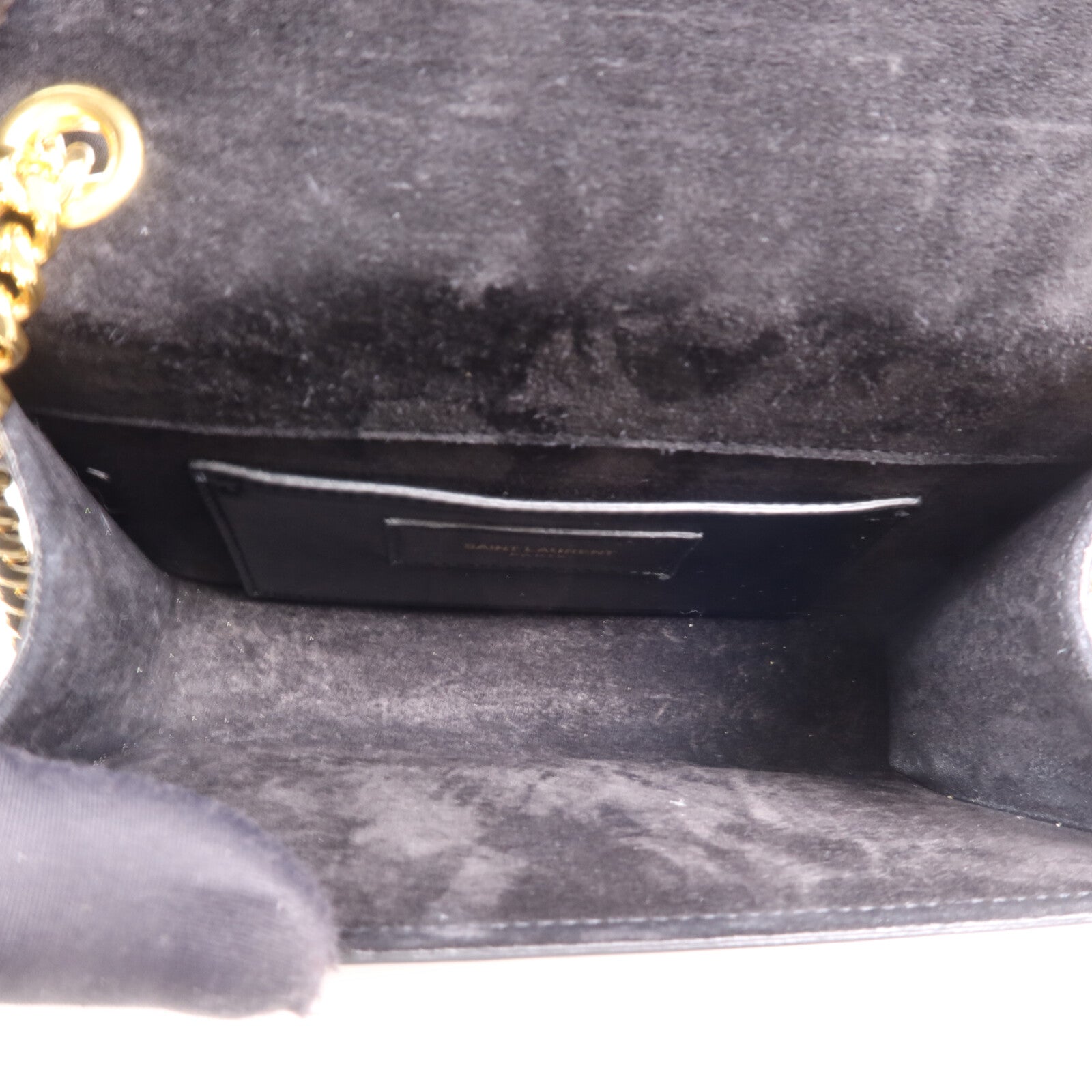 YVES SAINT LAURENT 漆皮皮革Kate Small金扣鏈帶肩背袋