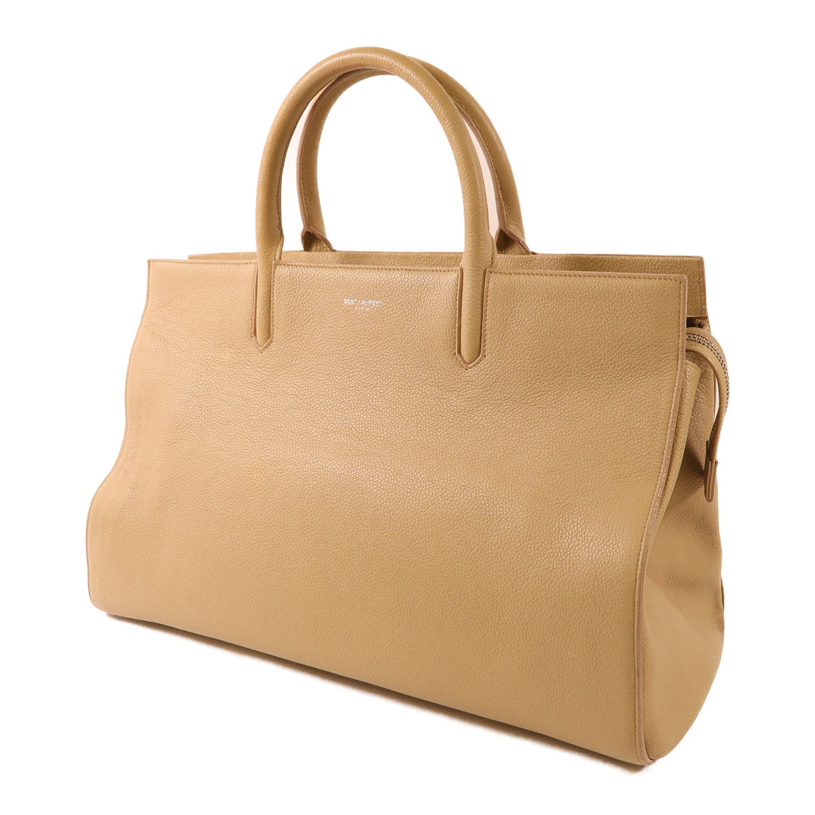 SAINT LAURENT 牛皮皮革2 Way Bag銀扣手挽肩背兩用袋