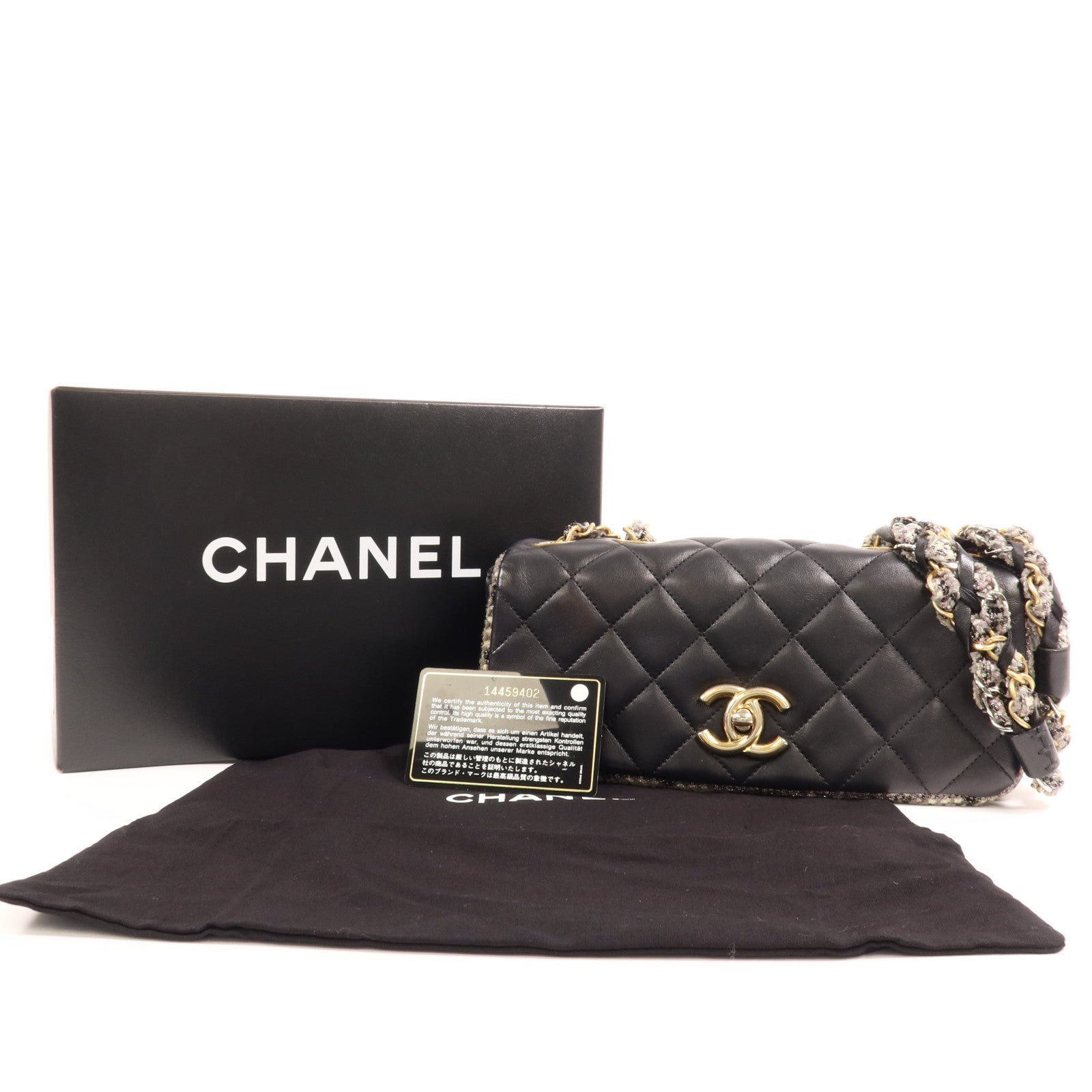CHANEL 羊皮皮革Shoulder Bag金扣肩背袋