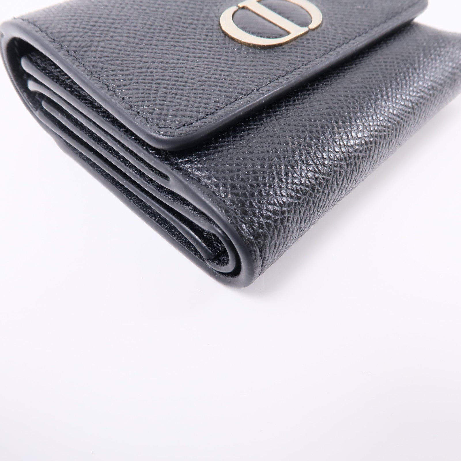 Dior 牛皮皮革Wallet金扣錢包黑色