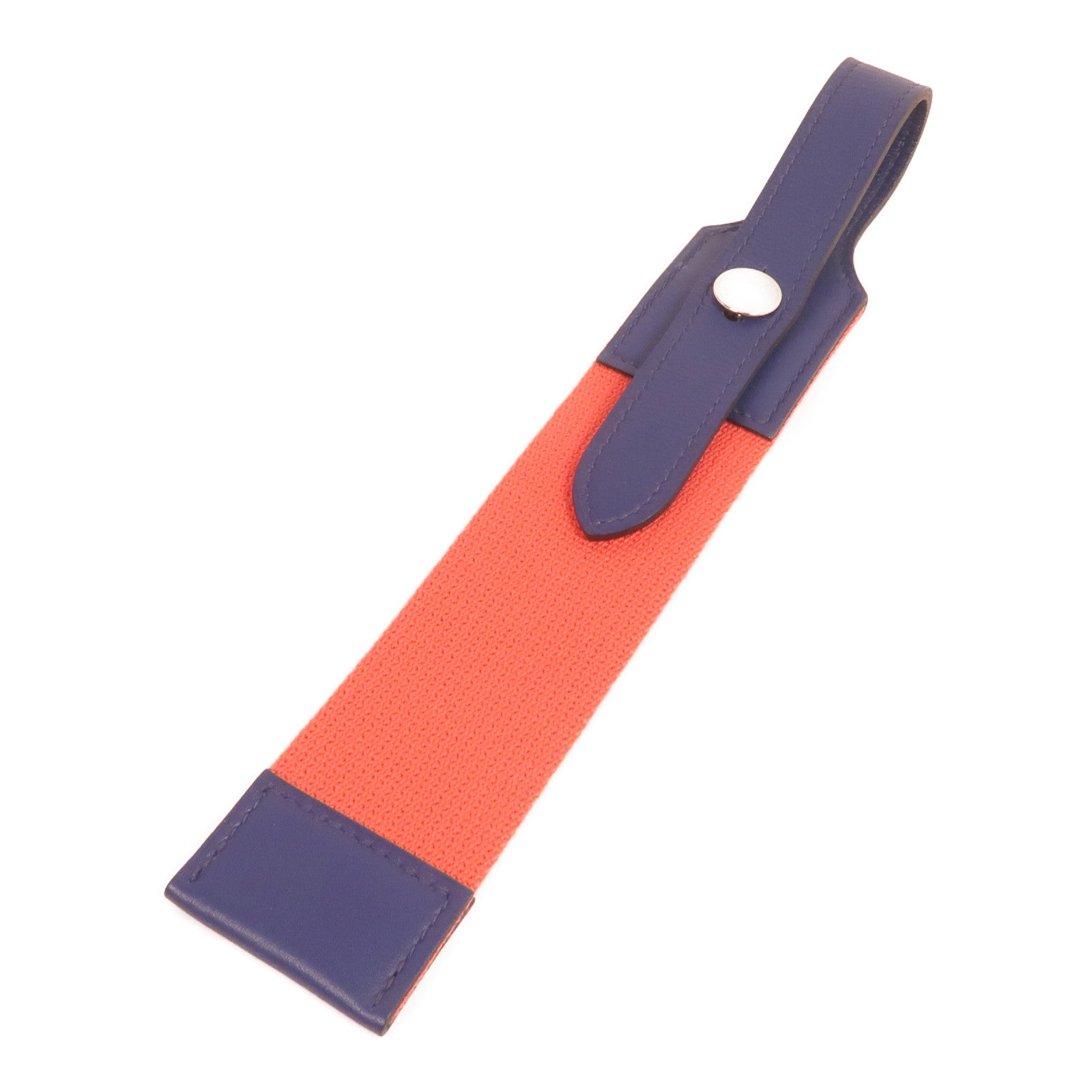 HERMES Swift皮革/帆布Luggage Tag銀扣行李標籤