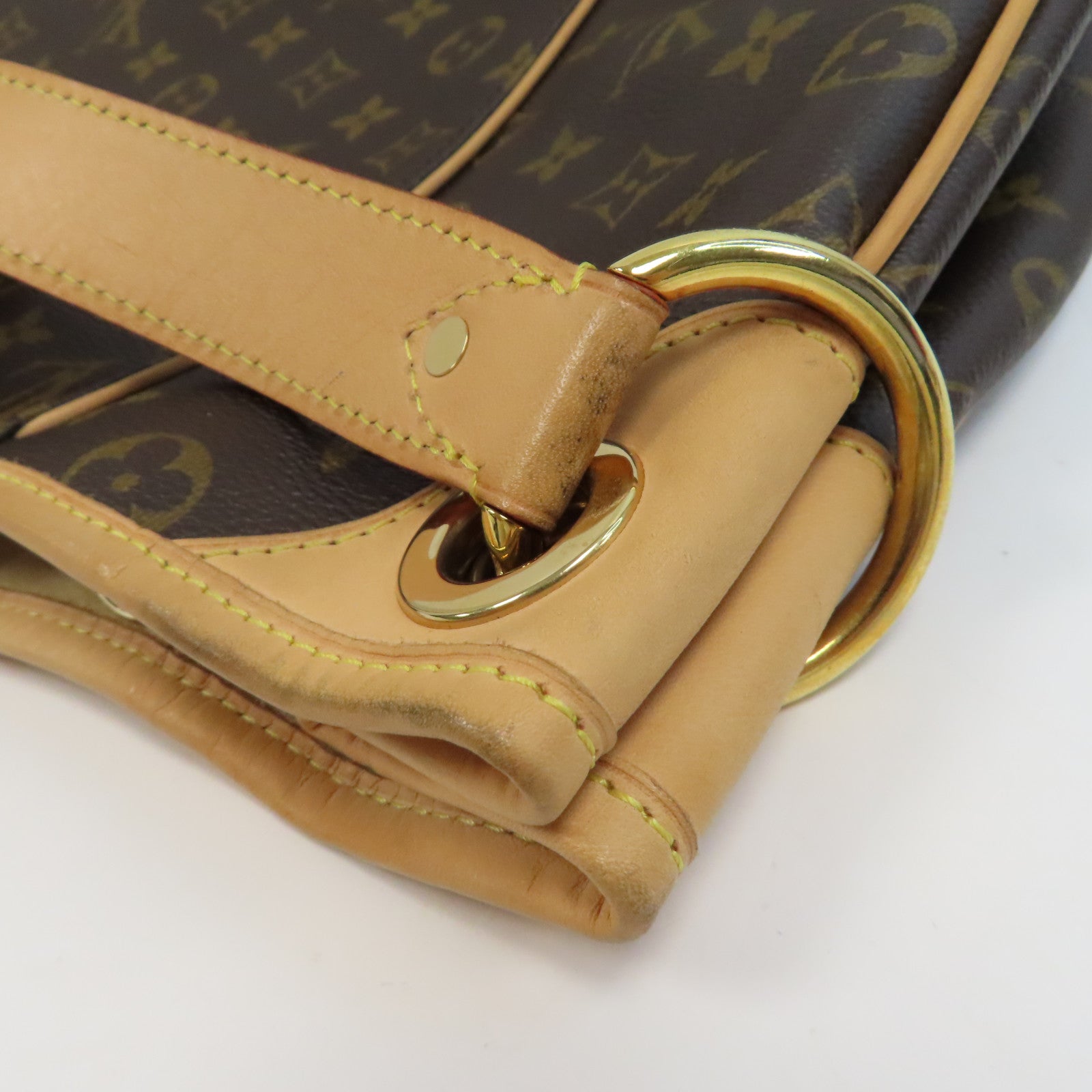 LOUIS VUITTON Monogram Galliera PM金扣肩背袋啡色