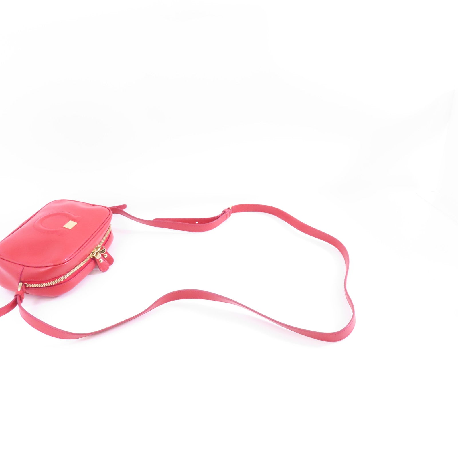 Salvatore Ferragamo 牛皮皮革Shoulder Bag金扣肩背袋紅色