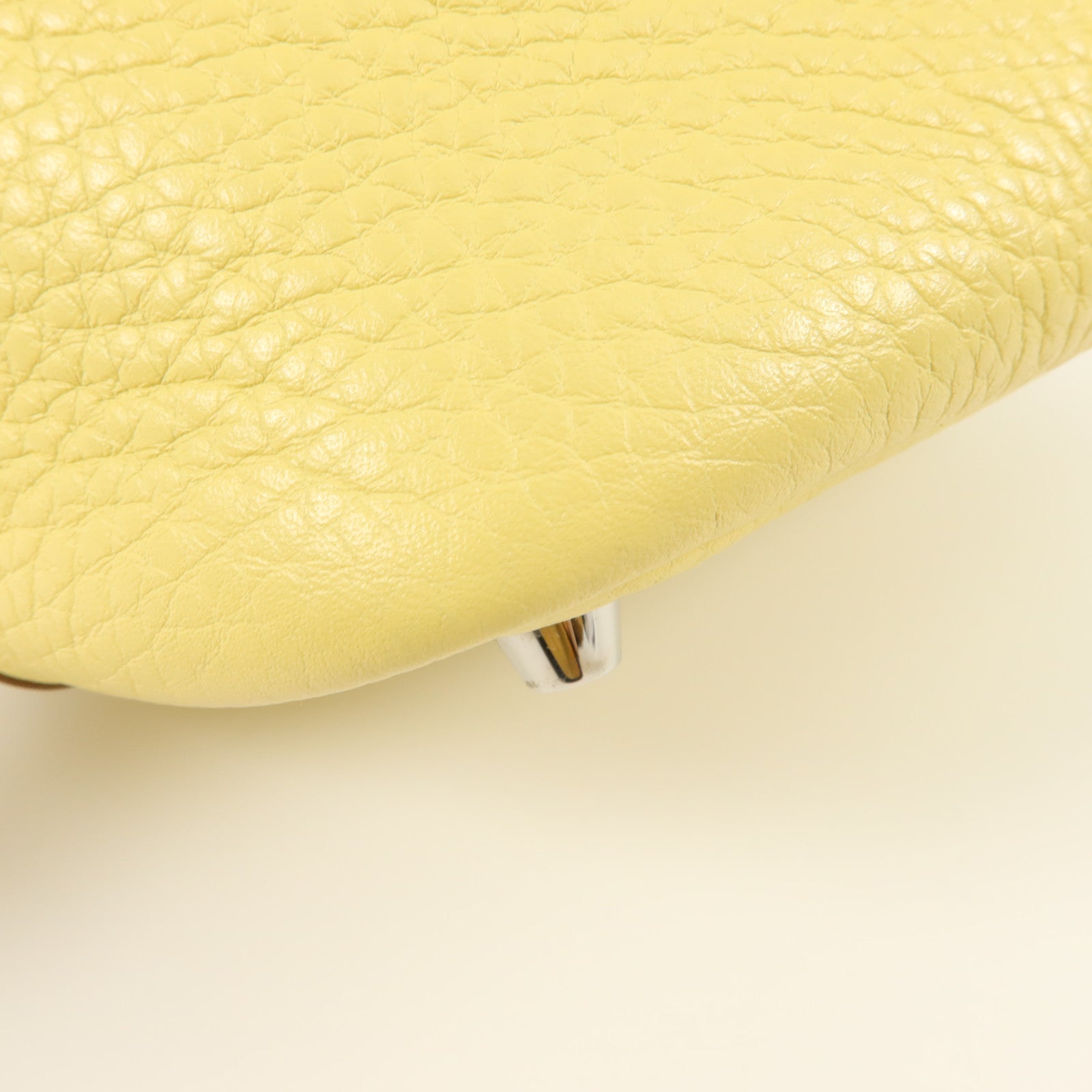 HERMES Clemence皮革Picotin PM手挽袋Jaune Poussin