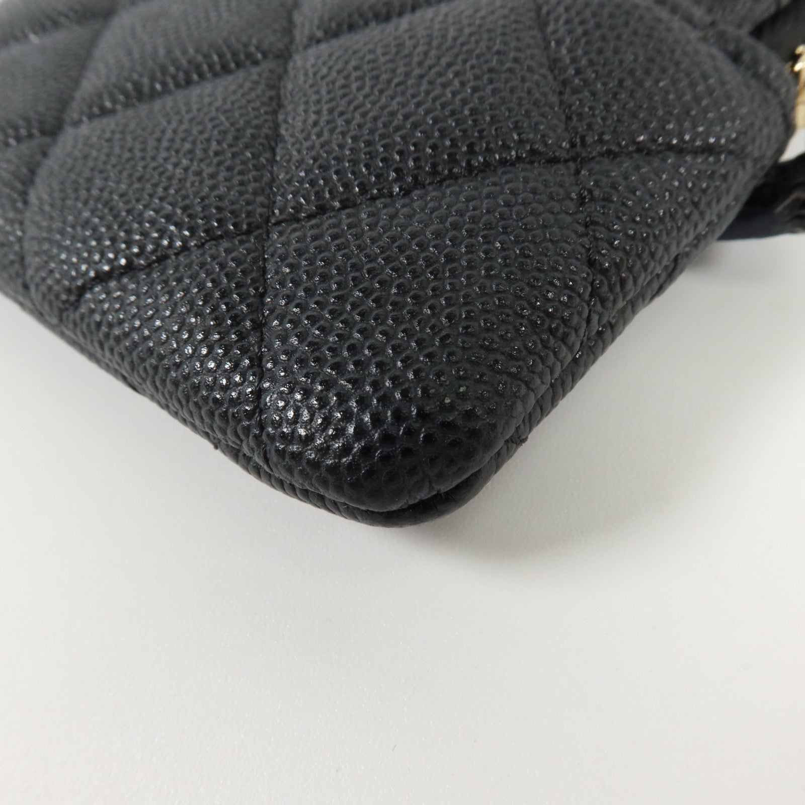 CHANEL 牛皮皮革Zipped Coin Purse金扣零錢包