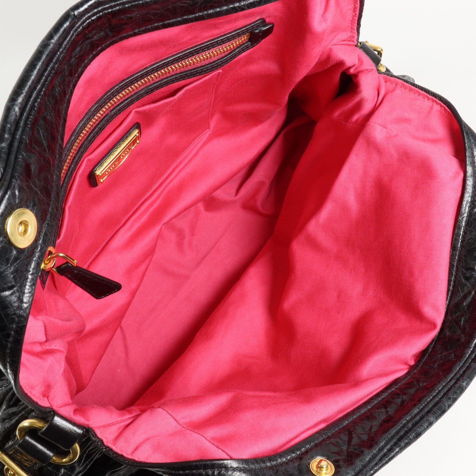 Miu Miu 牛皮皮革Vitello Lux Charm手挽肩背兩用袋