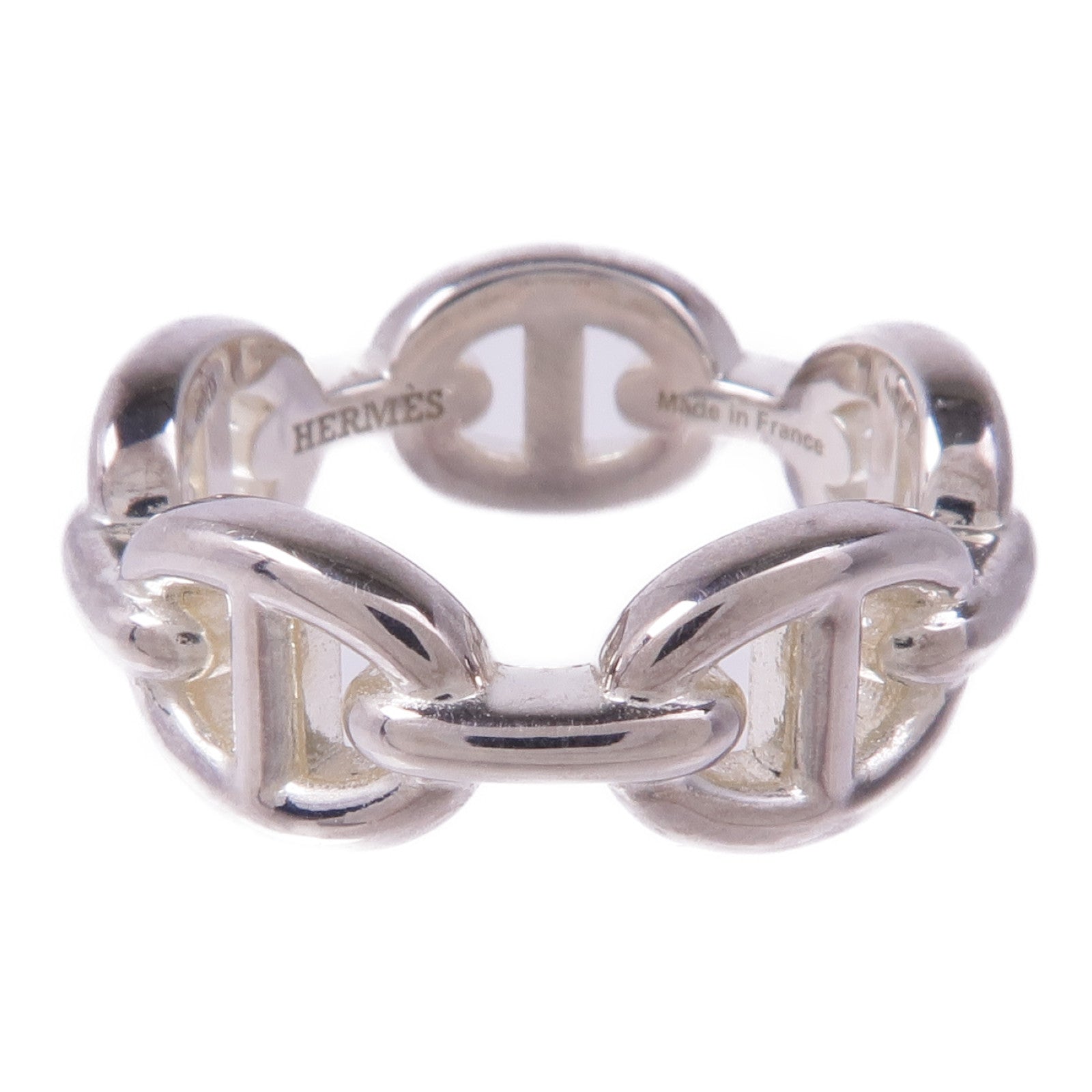 HERMES 925純銀Chaine d'Ancre Ring戒指Hermes#50/US#5.25