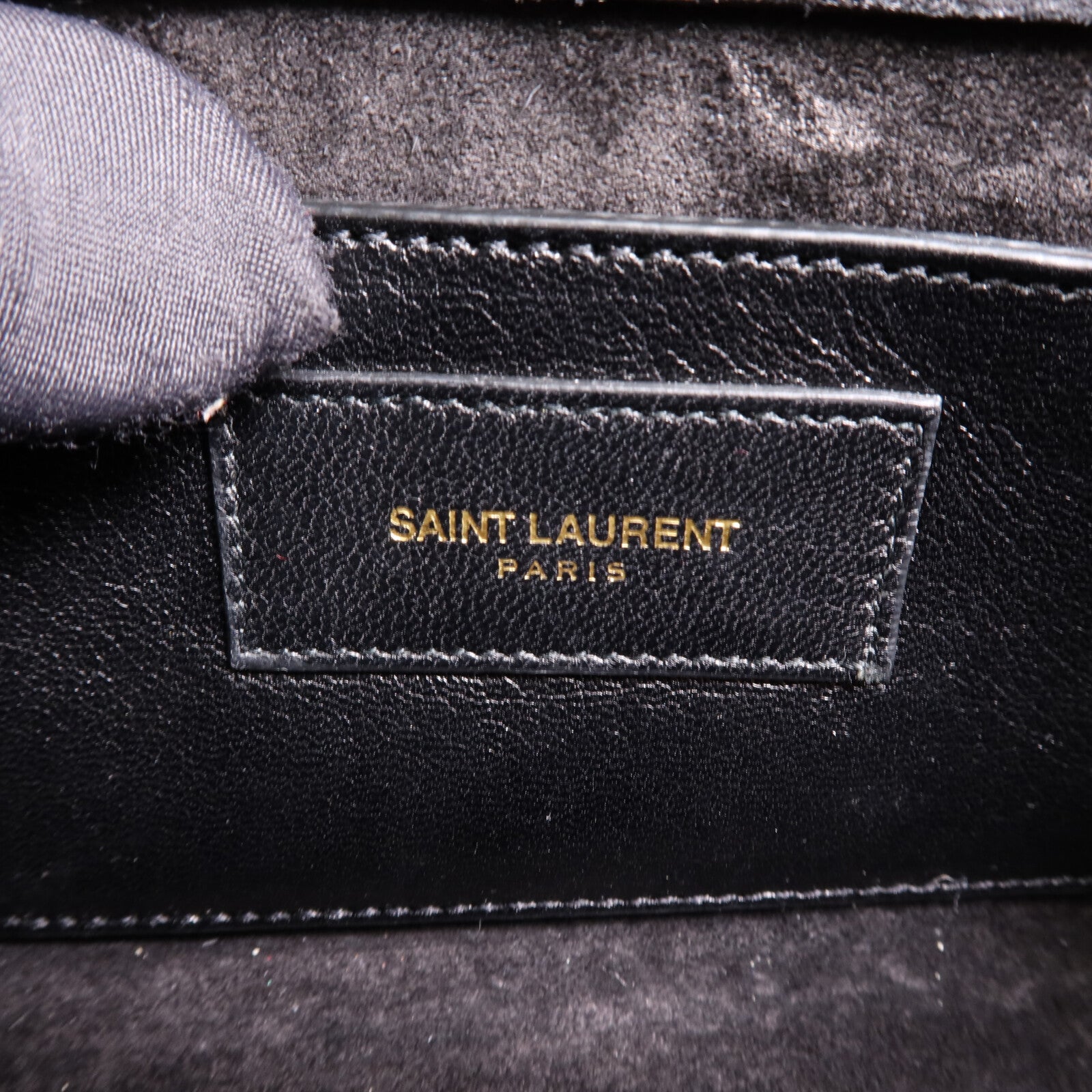 YVES SAINT LAURENT 漆皮皮革Kate Small金扣鏈帶肩背袋