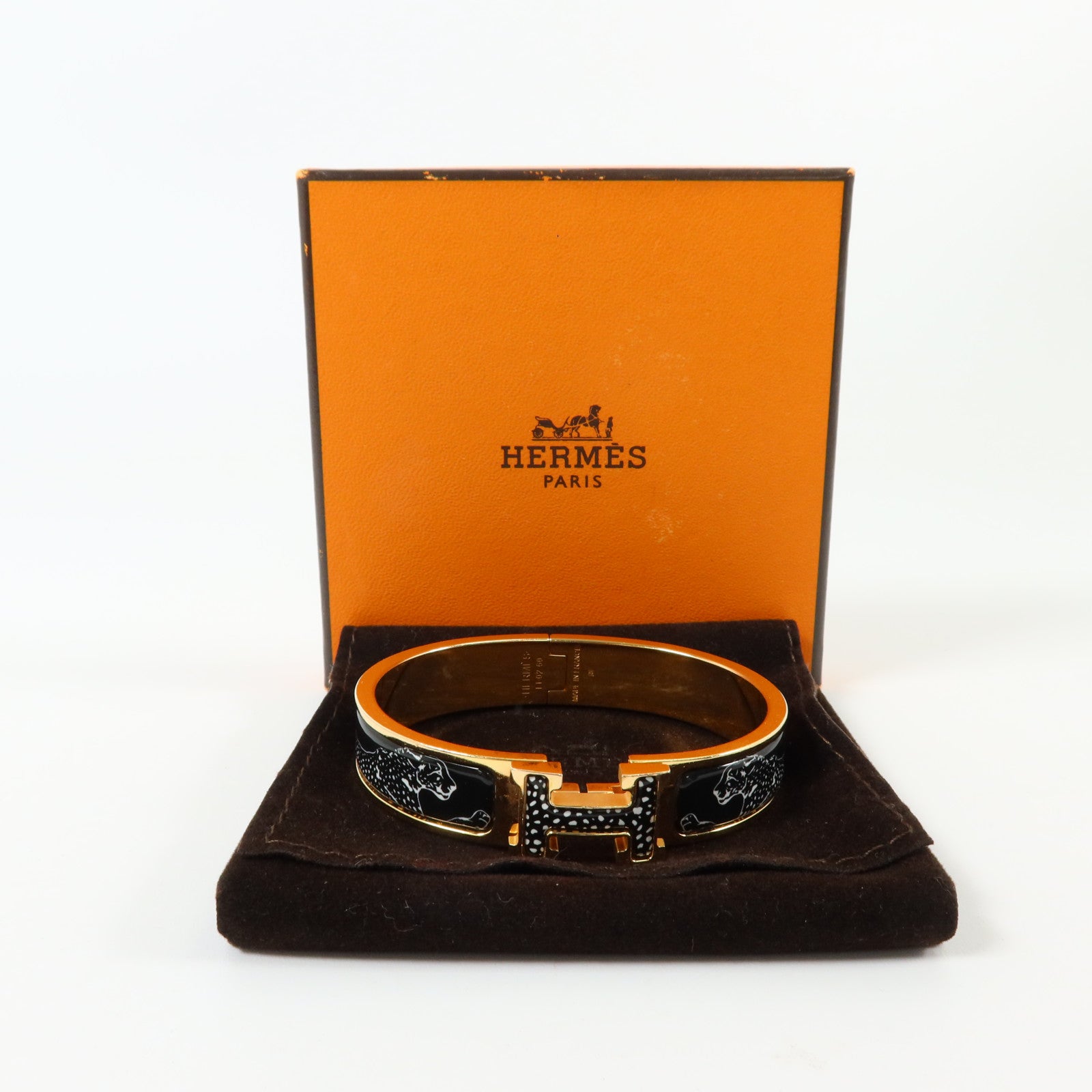 HERMES 金屬/琺瑯Clic H Bracelet金扣手鏈