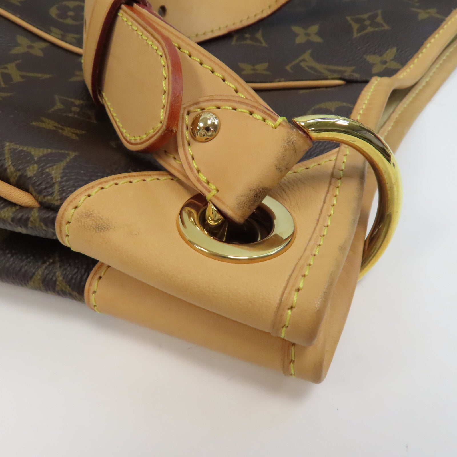 LOUIS VUITTON Monogram Galliera PM金扣肩背袋啡色