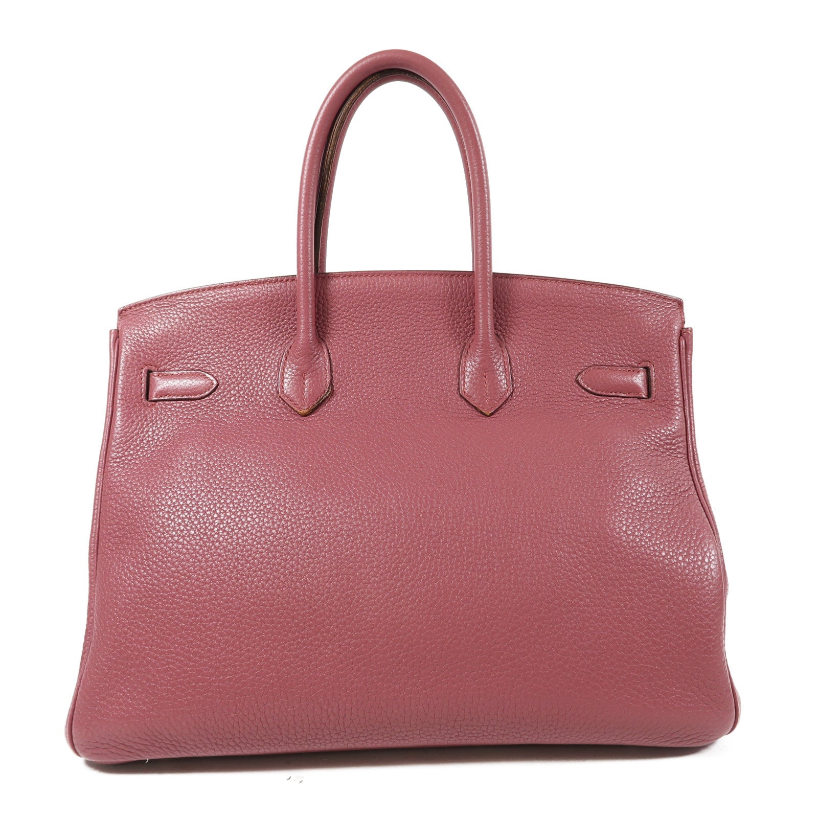 HERMES Togo皮革Birkin 35銀扣手挽袋Bois De Rose粉紅色