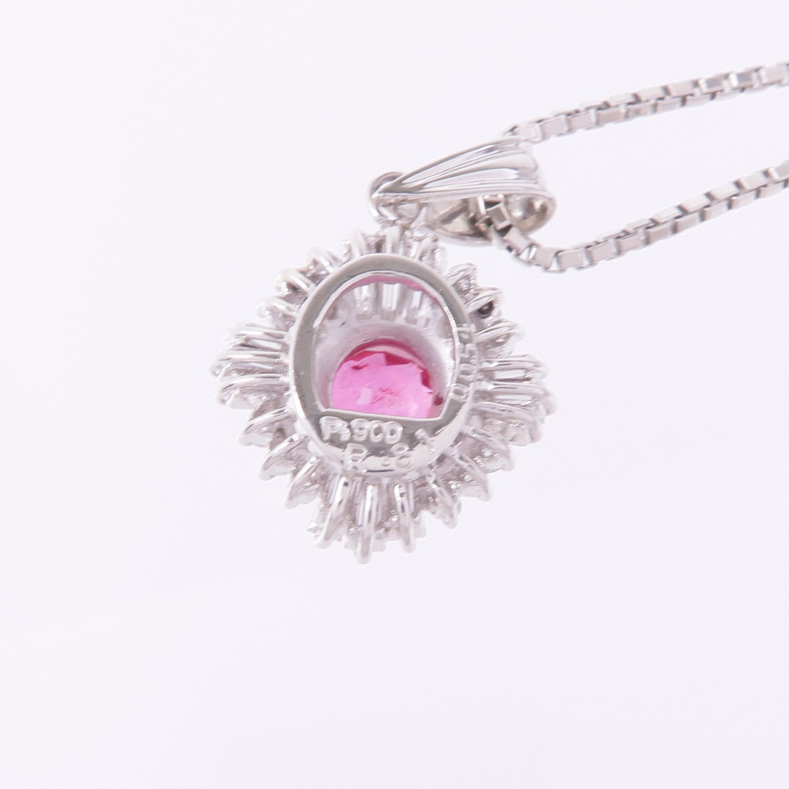 JEWELRY PT900/PT850鉑金Ruby Diamond Necklace紅寶石/鑽石項鍊