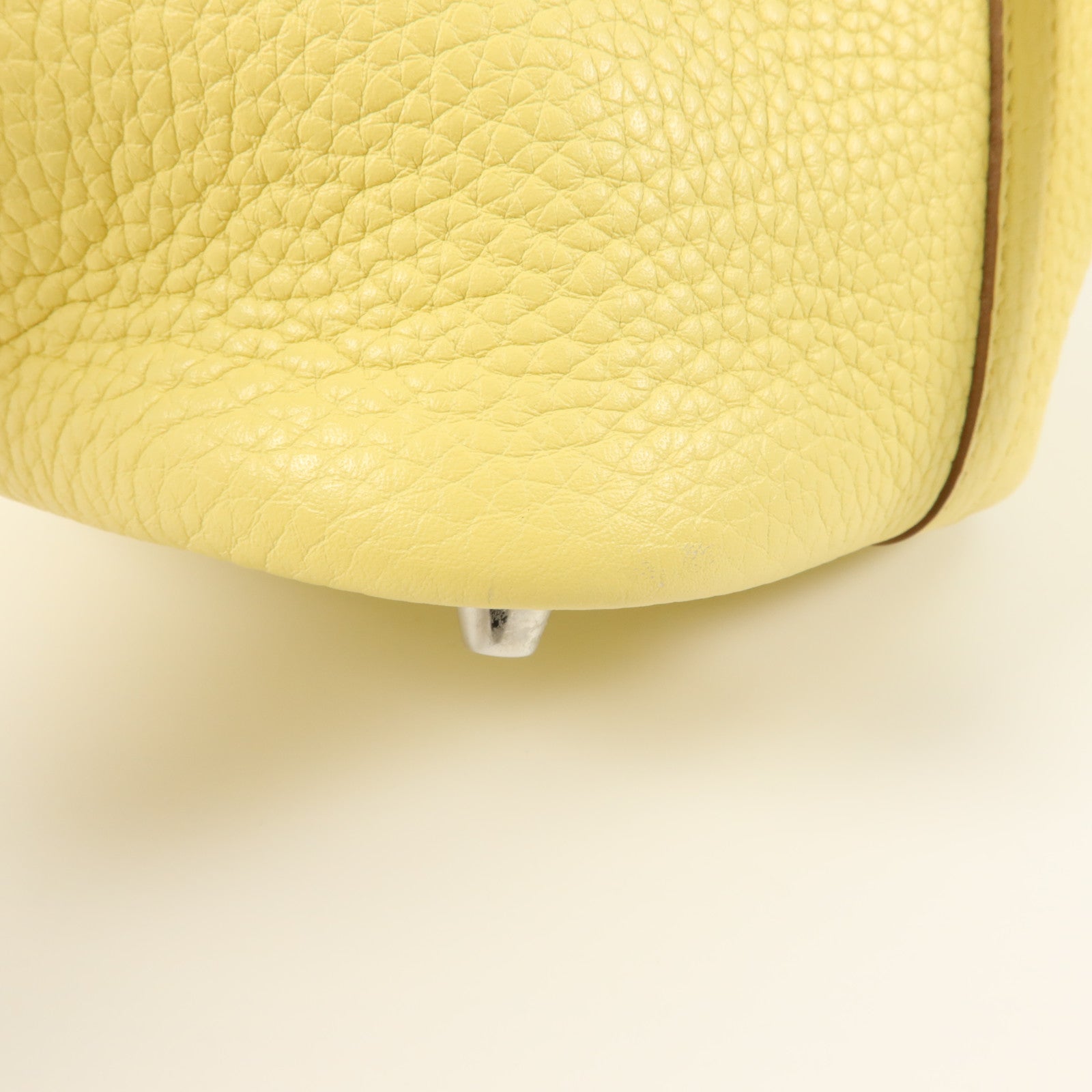 HERMES Clemence皮革Picotin PM手挽袋Jaune Poussin