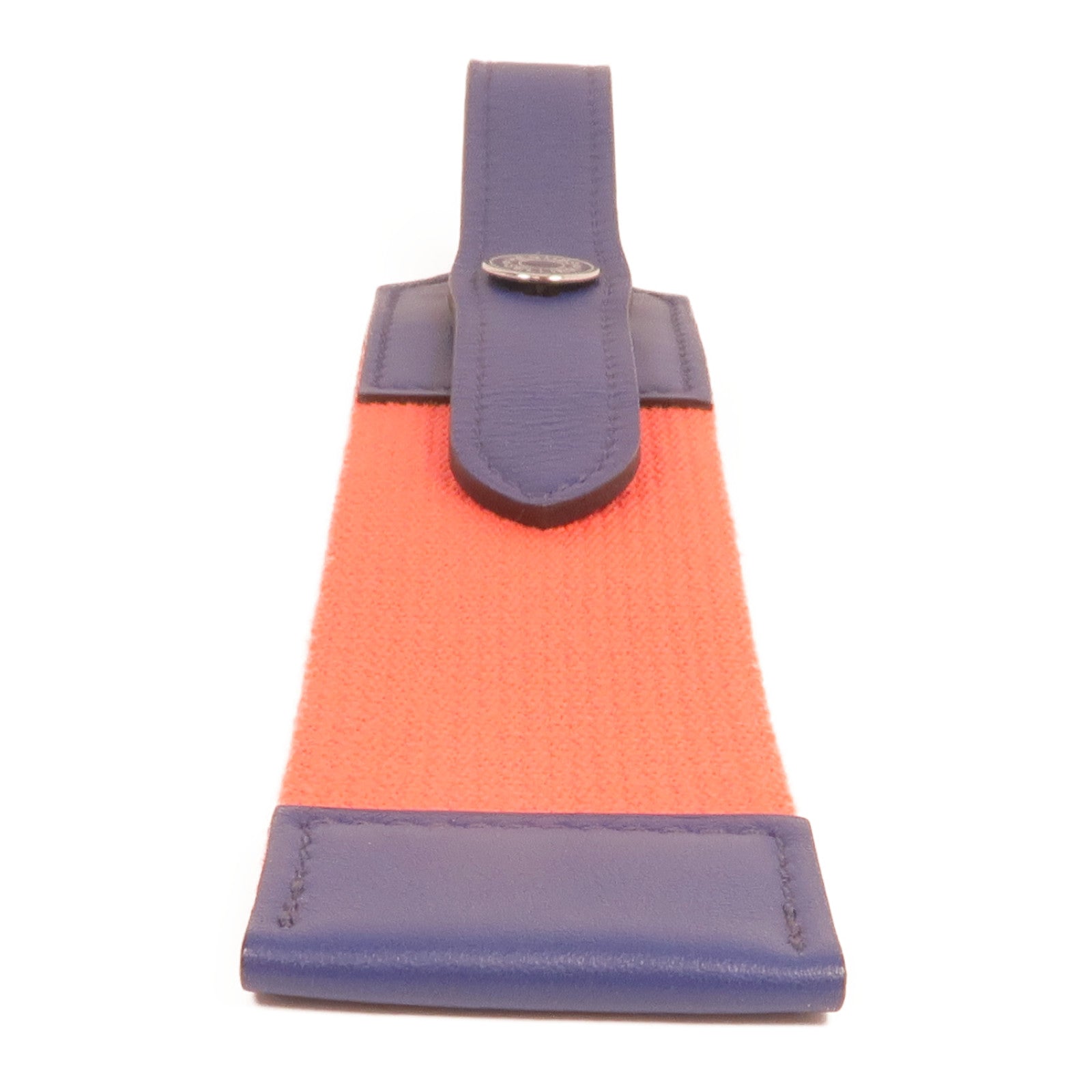 HERMES Swift皮革/帆布Luggage Tag銀扣行李標籤