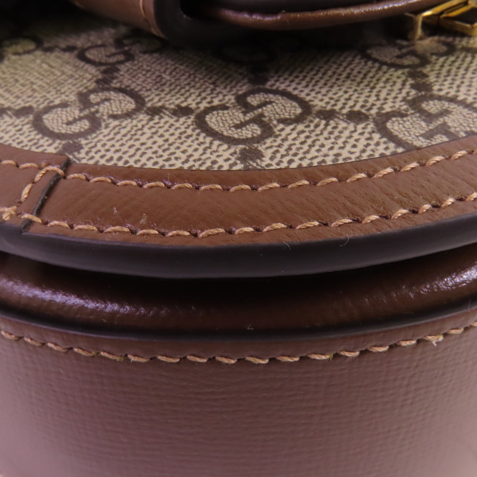 GUCCI 塗層帆布Horsebit 1955 Mini Top Handle金扣手挽肩背兩用袋