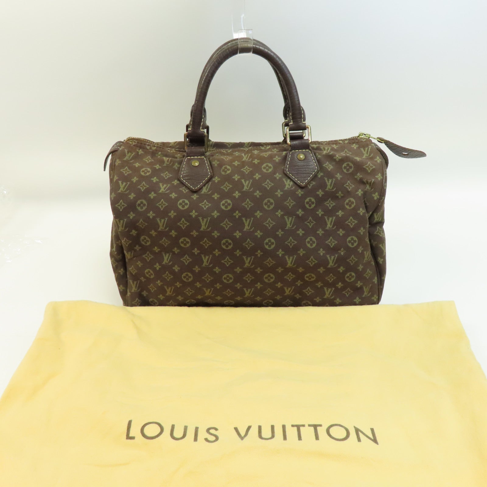LOUIS VUITTON 【激減優惠】Monogram Mini Speedy 30金扣手挽袋啡色