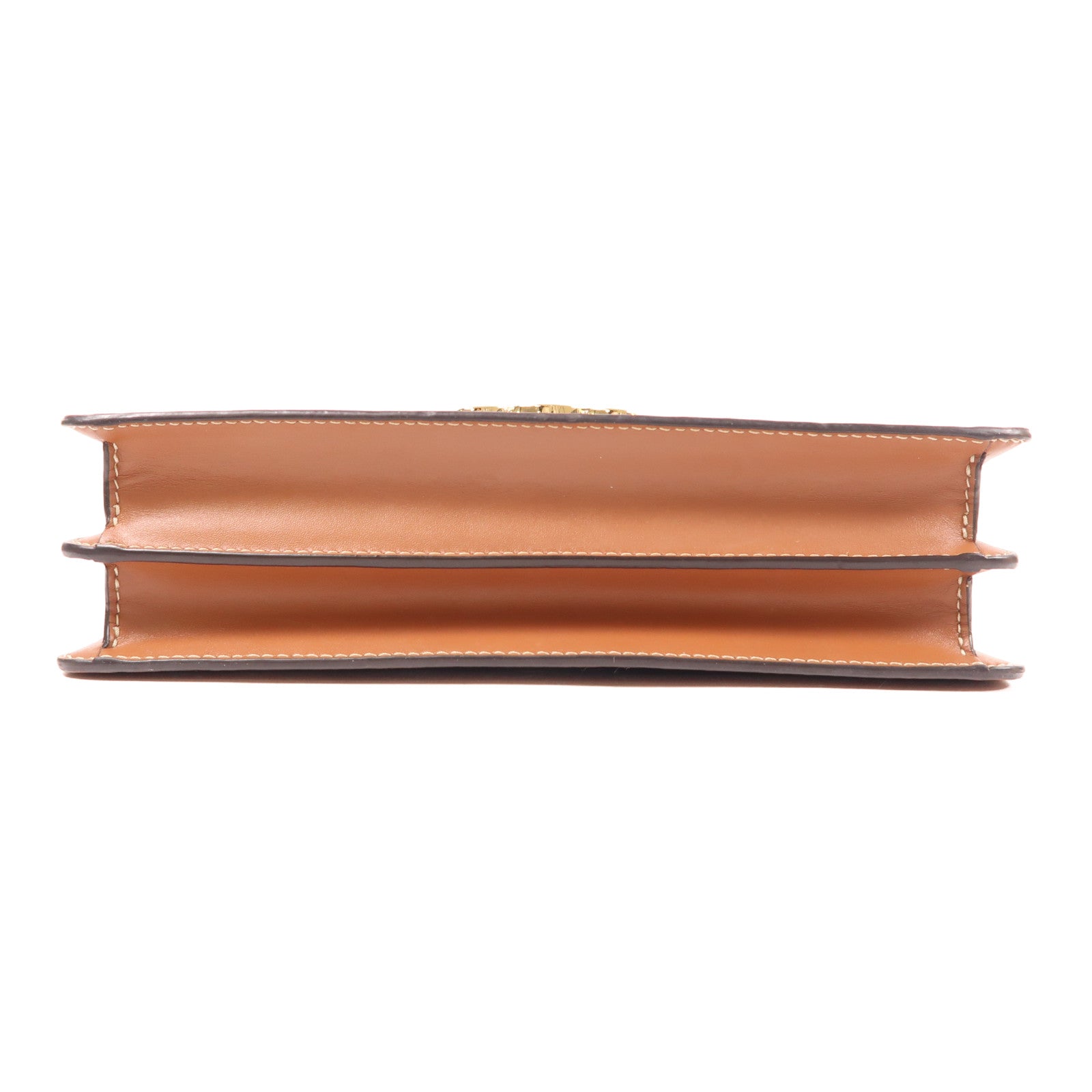 CELINE 塗層帆布/皮革Shoulder Bag金扣肩背袋