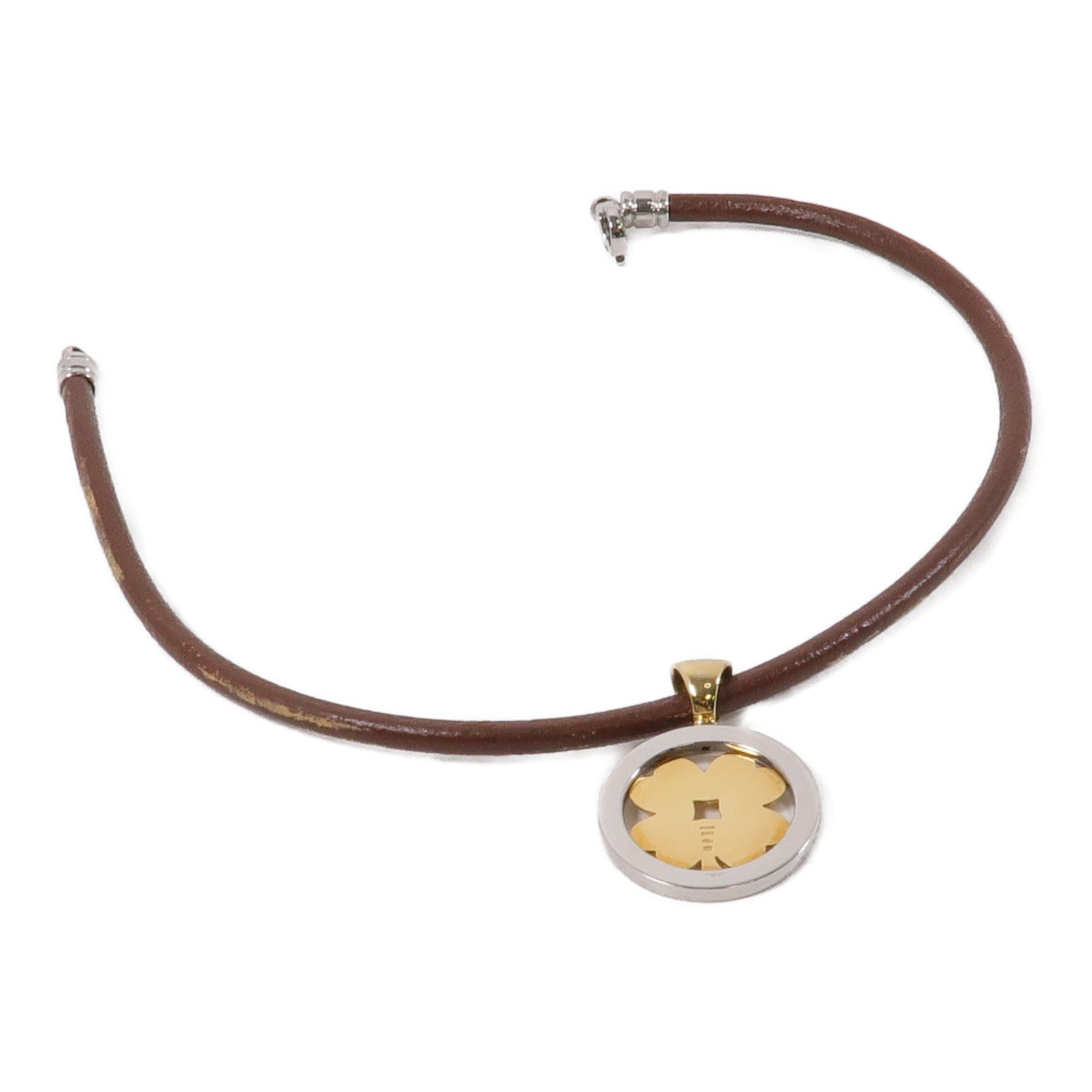 BVLGARI 18K黃金/不鏽鋼Tondo Clover Necklace項鍊