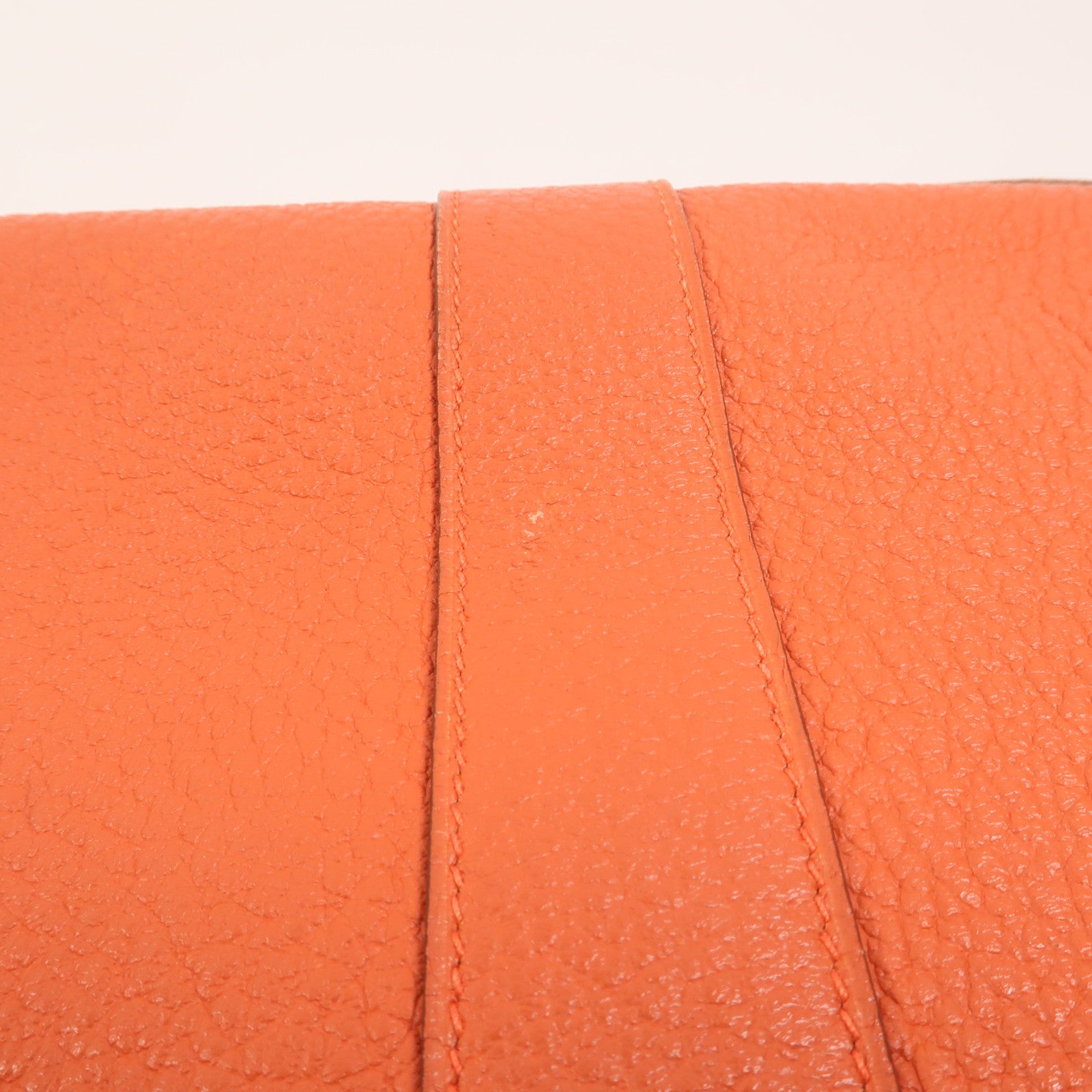 HERMES Negonda皮革Garden Party PM銀扣手挽袋Orange