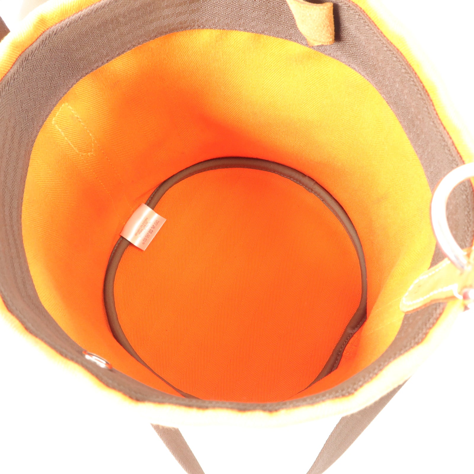 HERMES Toile Sac De Pansage Grooming Bucket Bag肩背袋Orange